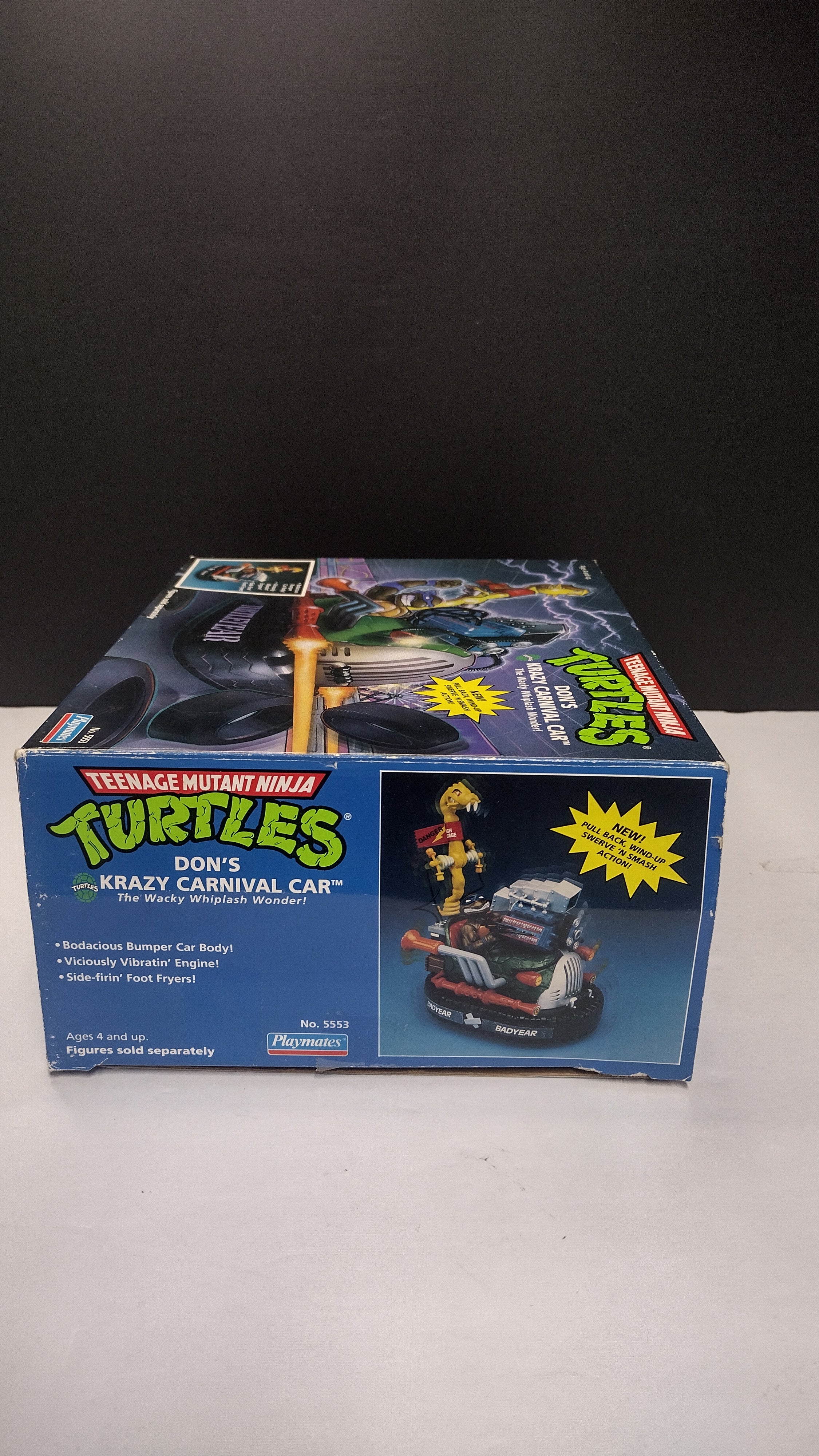 Vintage 1991 TMNT Don’s Krazy Carnival Car – Open Box with Instructions (Playmates)