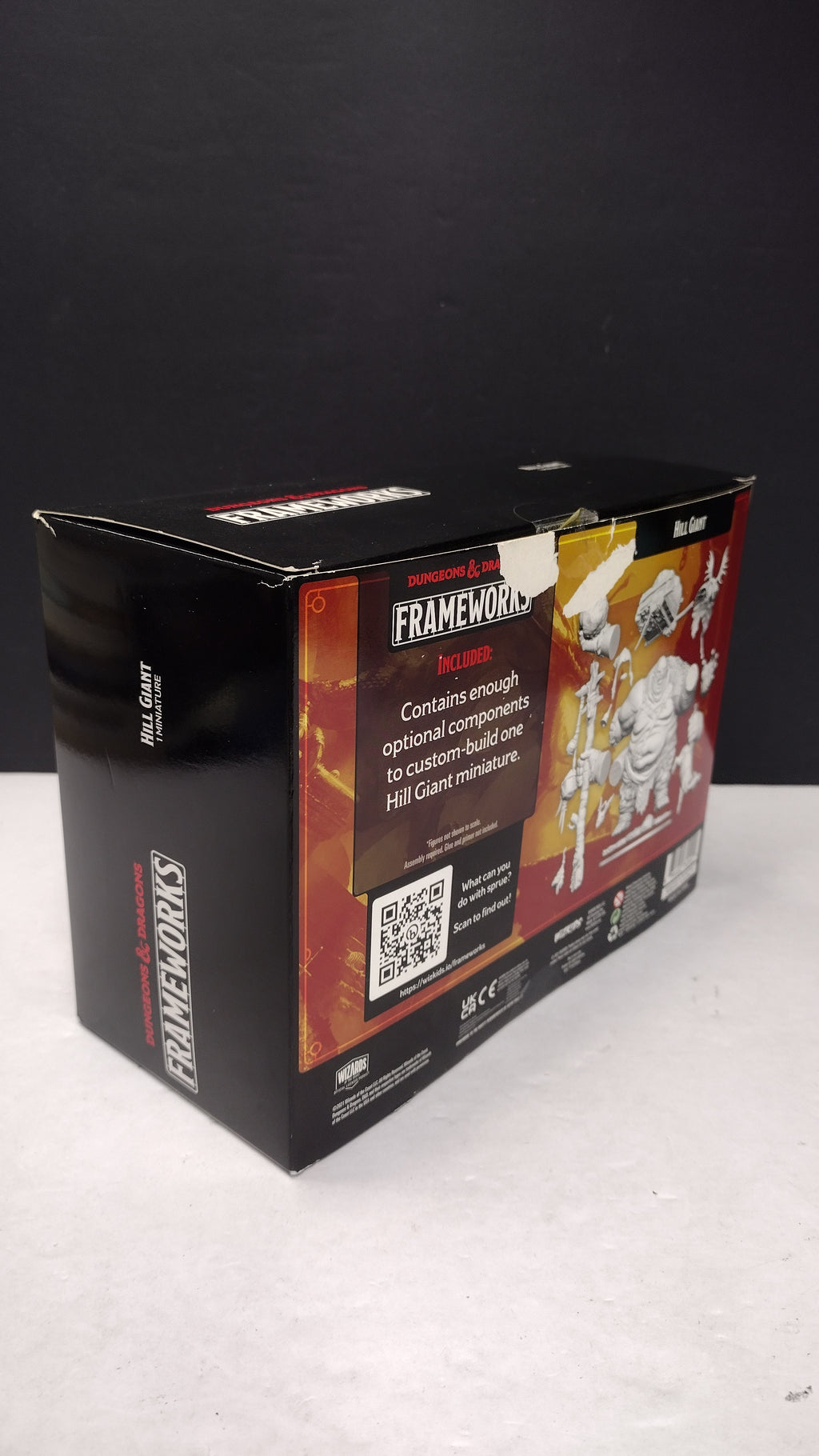 D&D Frameworks Hill Giant Unpainted Model Kit WizKids Open Box Sealed