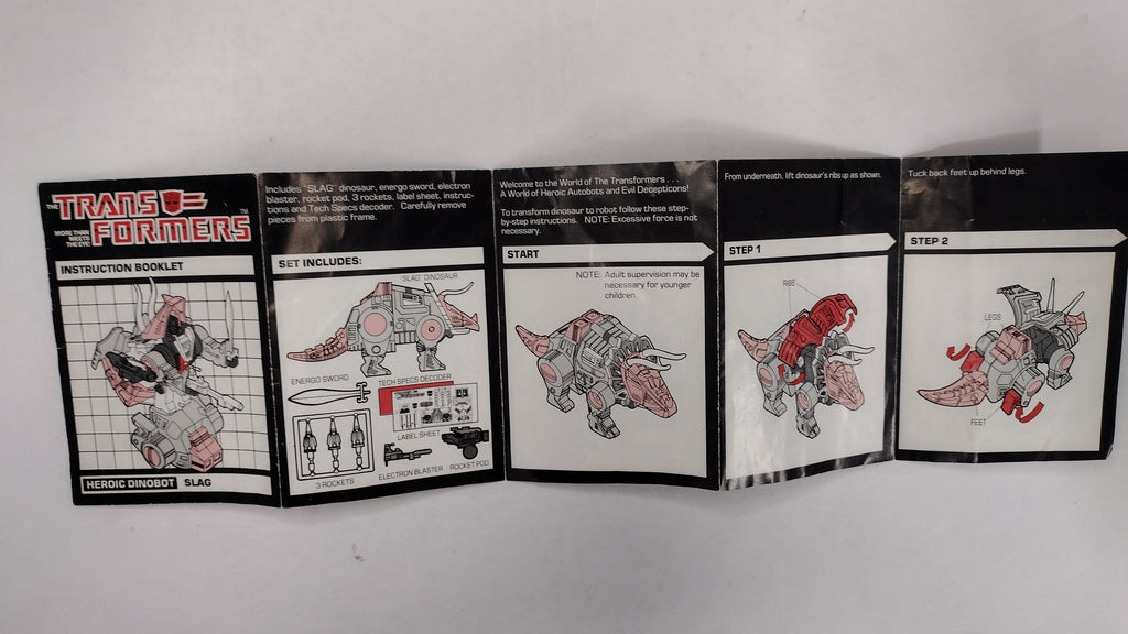 Vintage Original G1 Transformers Slag Accessories & Inserts Lot