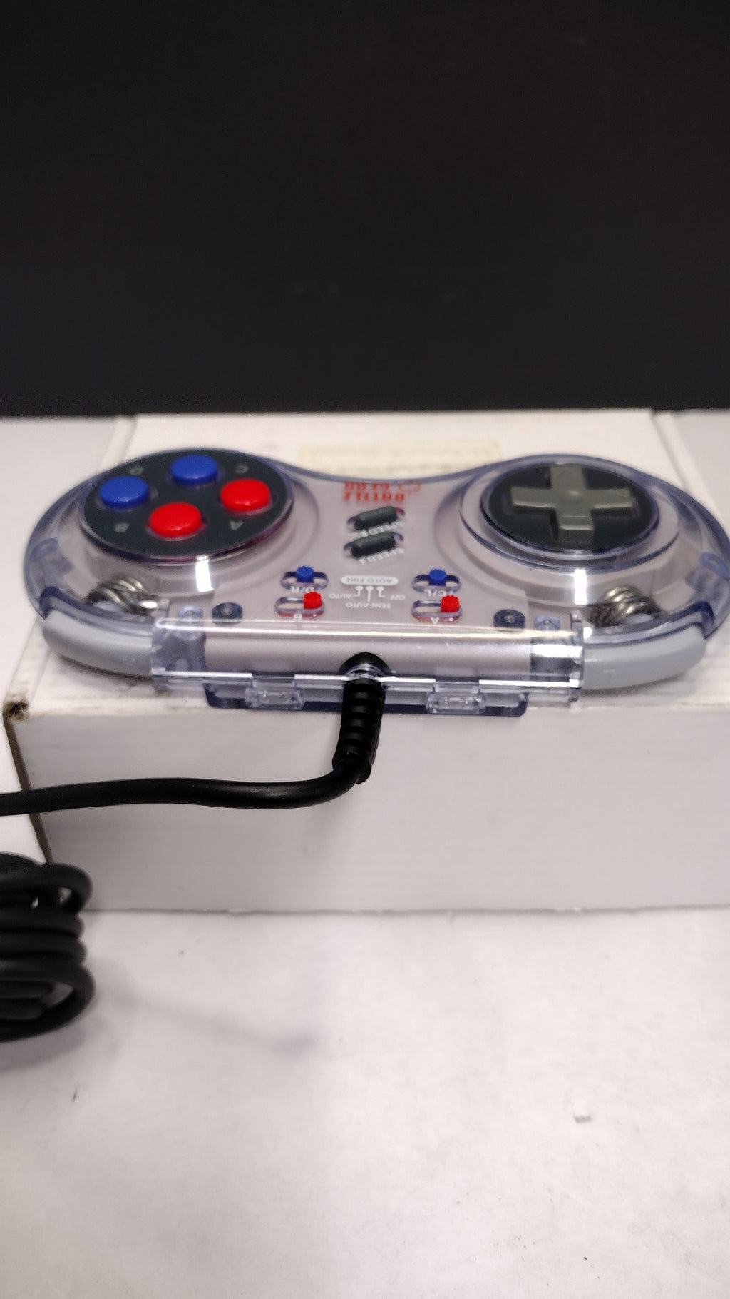 CompUSA Battle Gear- Wired Clear PC Controller Model 131737- Tested