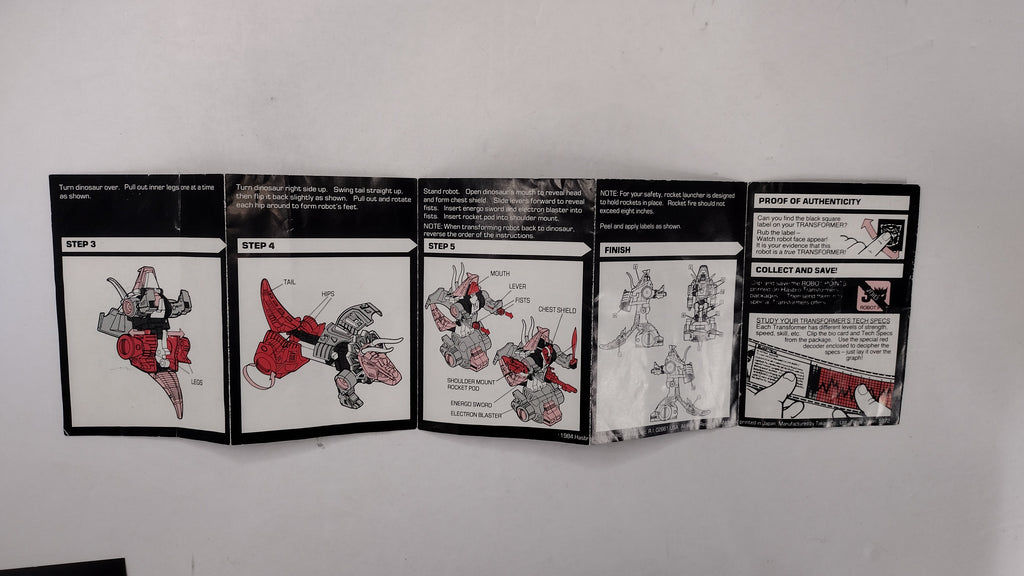 Vintage Original G1 Transformers Slag Accessories & Inserts Lot