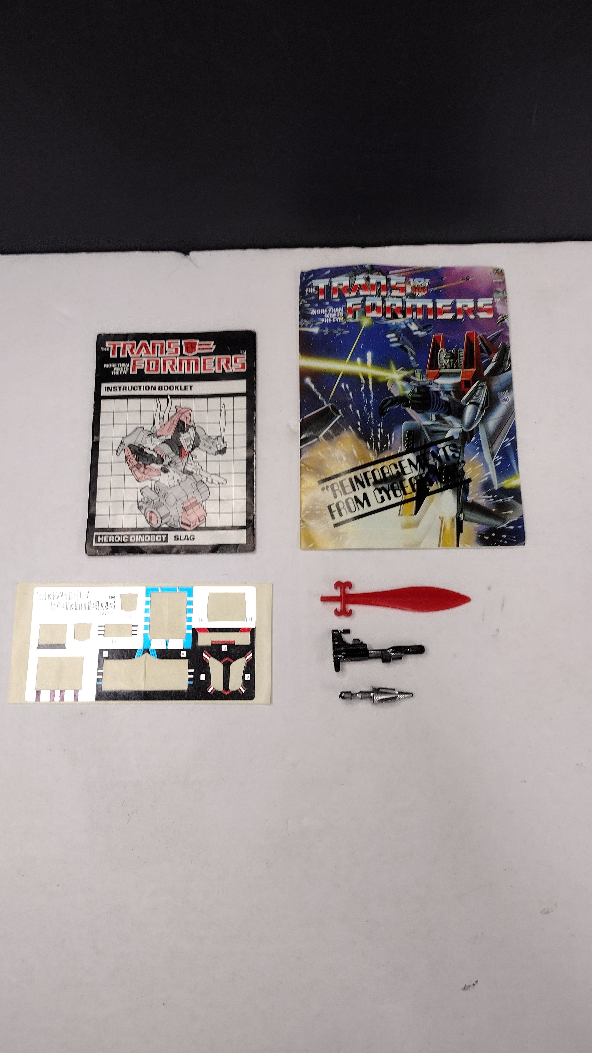 Vintage Original G1 Transformers Slag Accessories & Inserts Lot