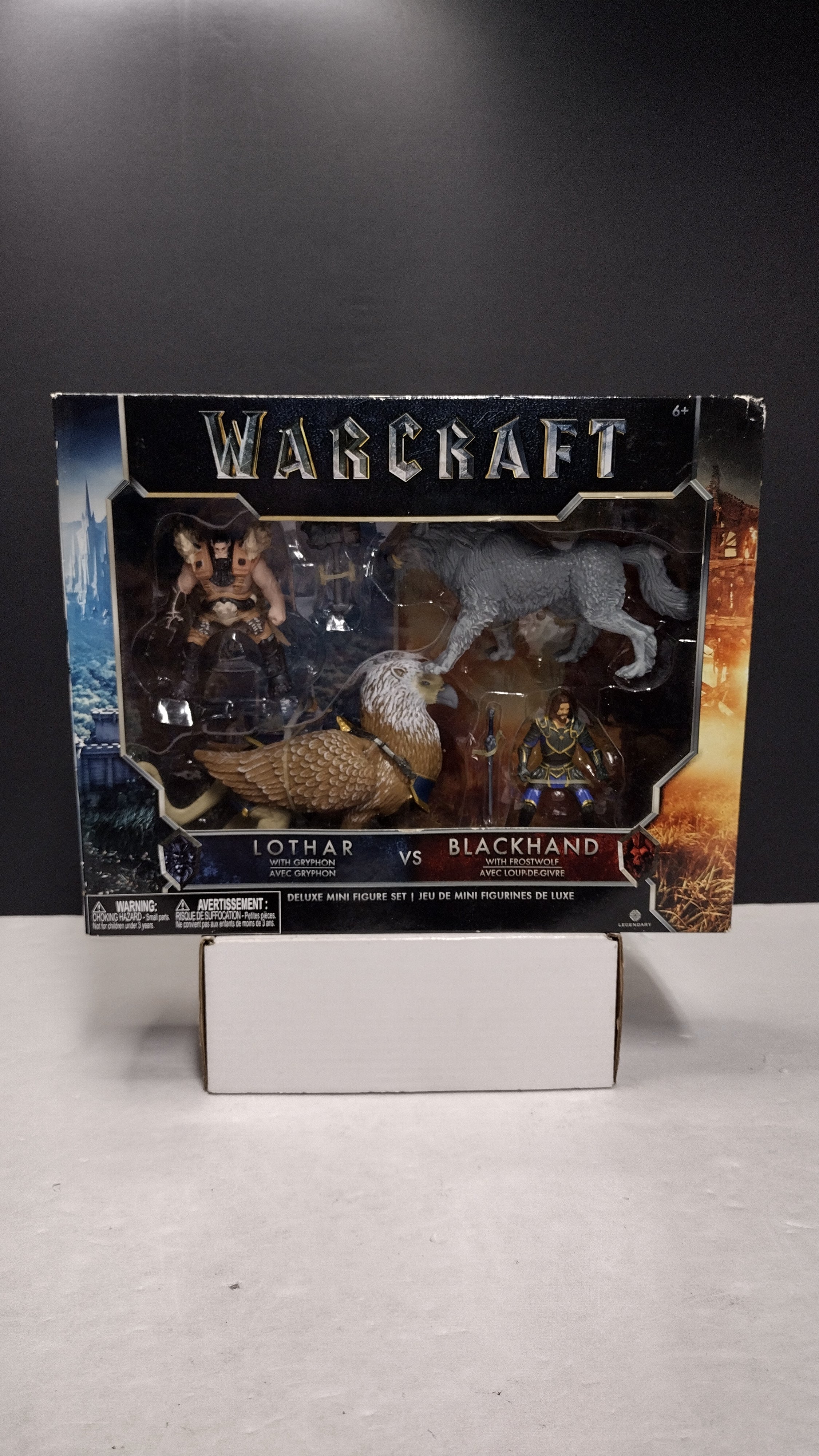 World of Warcraft Lothar w/ Gryphon vs. Blackhand w/ Frostwolf Deluxe Mini Figure Set (JAKKS Pacific - Brand New Sealed / Box Wear)