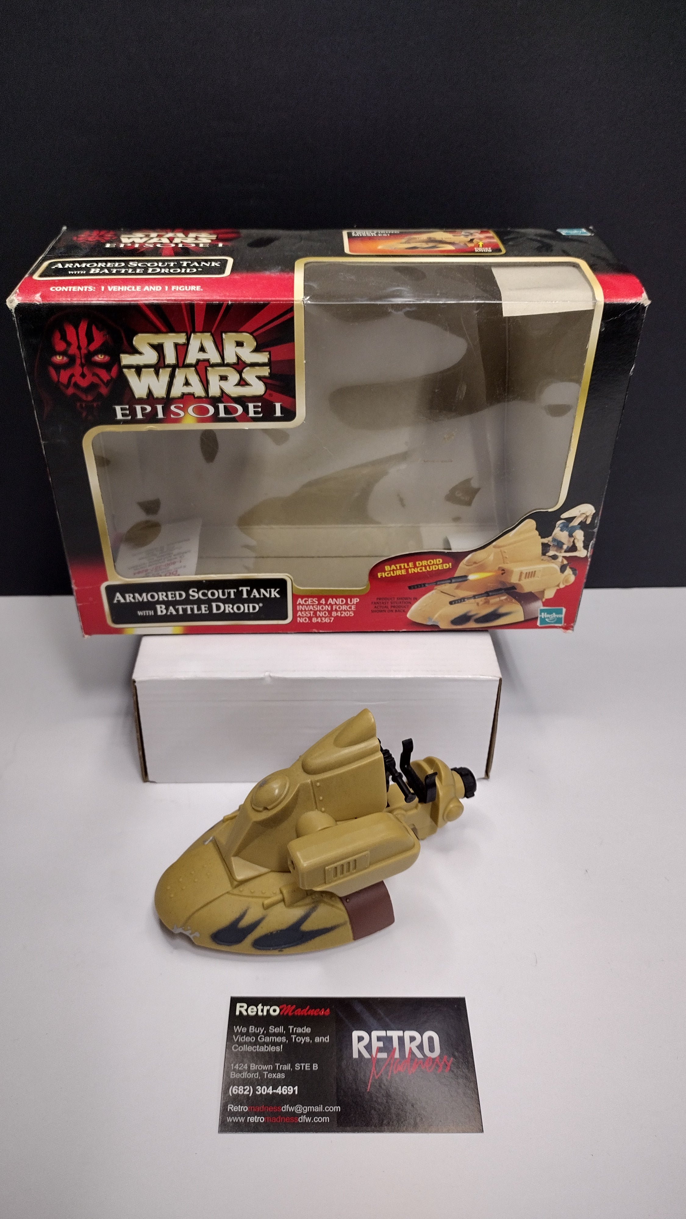 Star Wars Episode I Armored Scout Tank with Box Incomplete