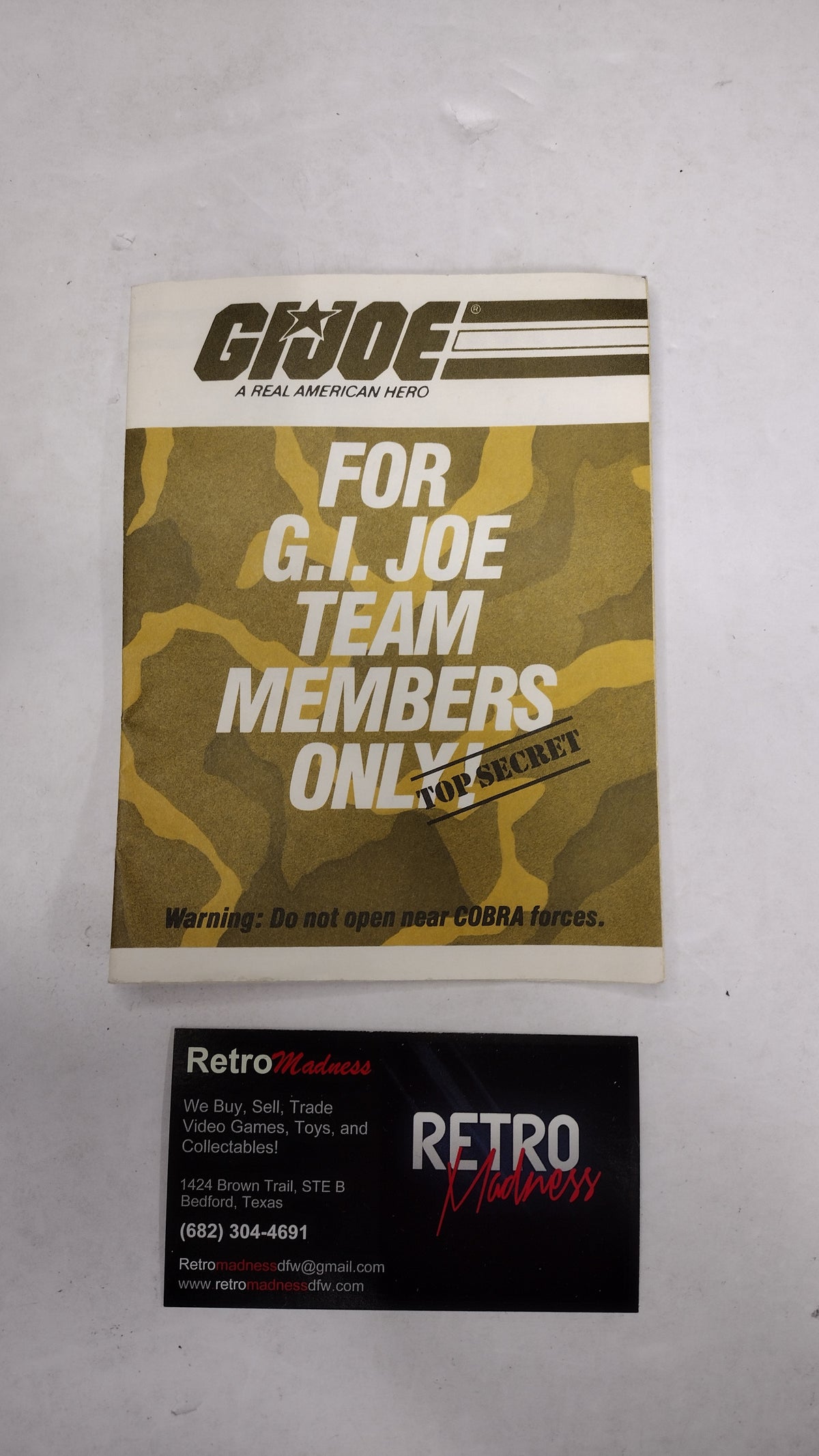 G.I. Joe 1984 Flag Points Mail In Order Form Insert Vintage Hasbro