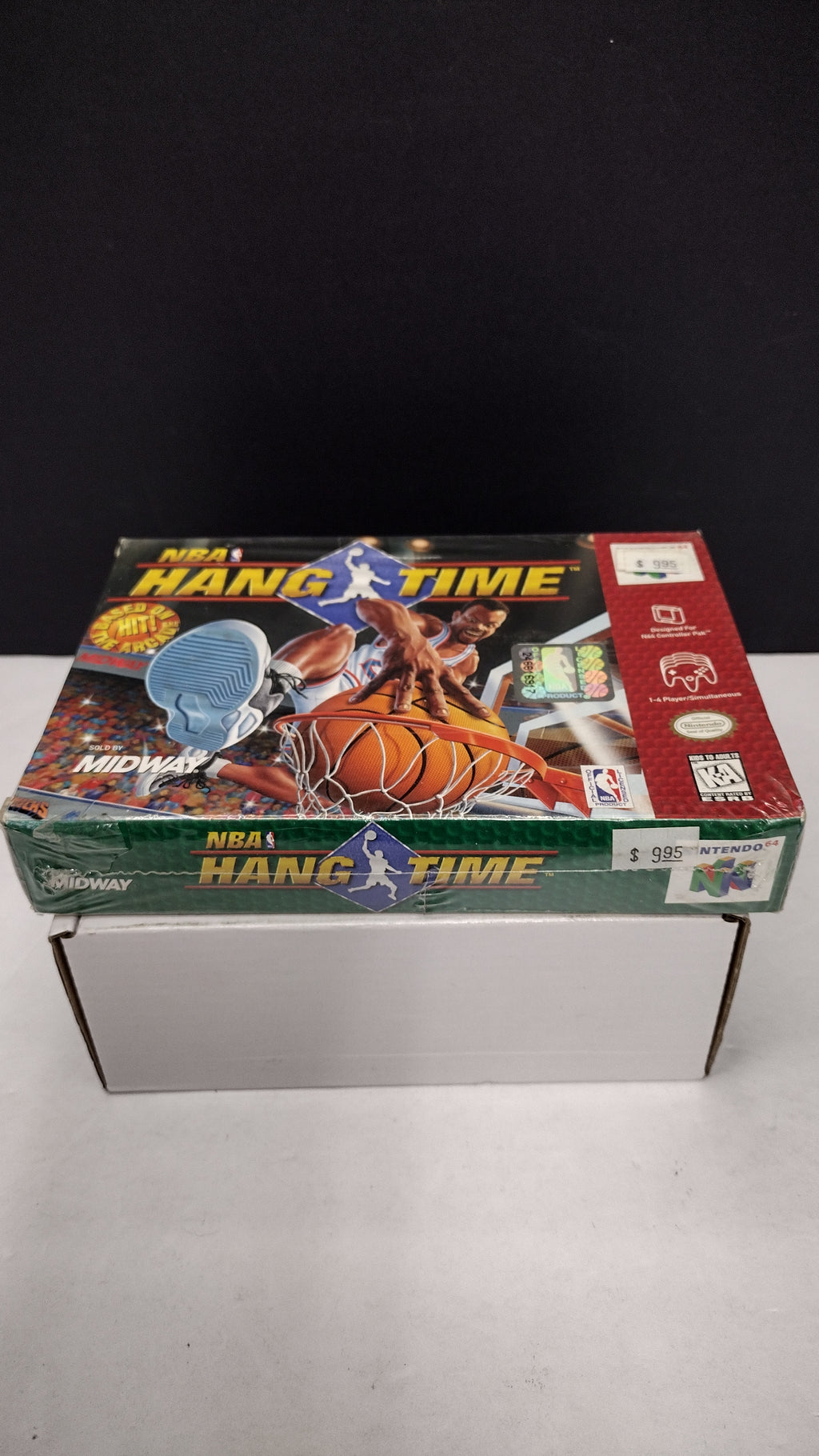 Vintage 1996 Nintendo 64 NBA Hang Time Game (Complete & Factory Sealed in Box with Protector)