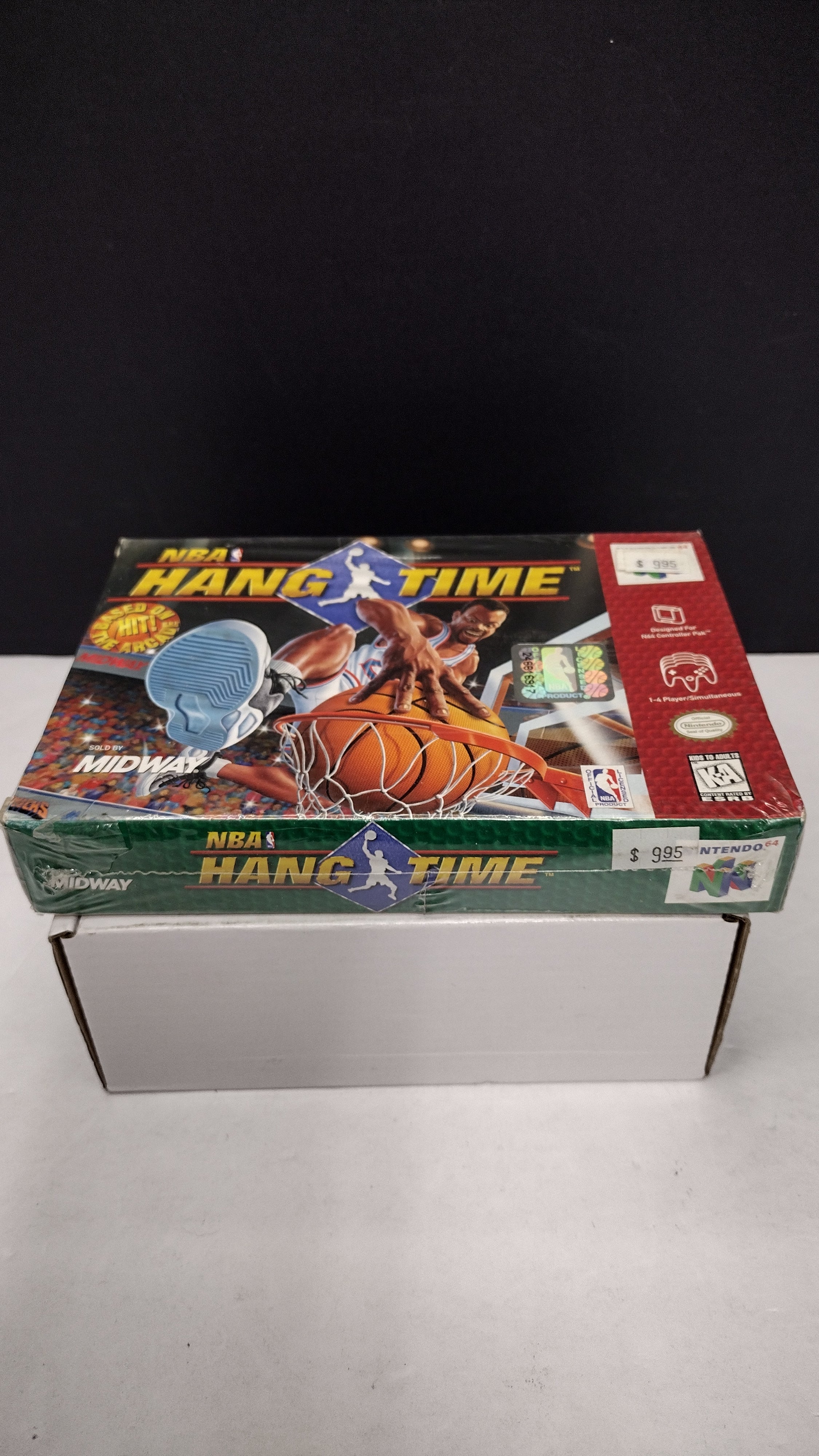 Vintage 1996 Nintendo 64 NBA Hang Time Game (Complete & Factory Sealed in Box with Protector)