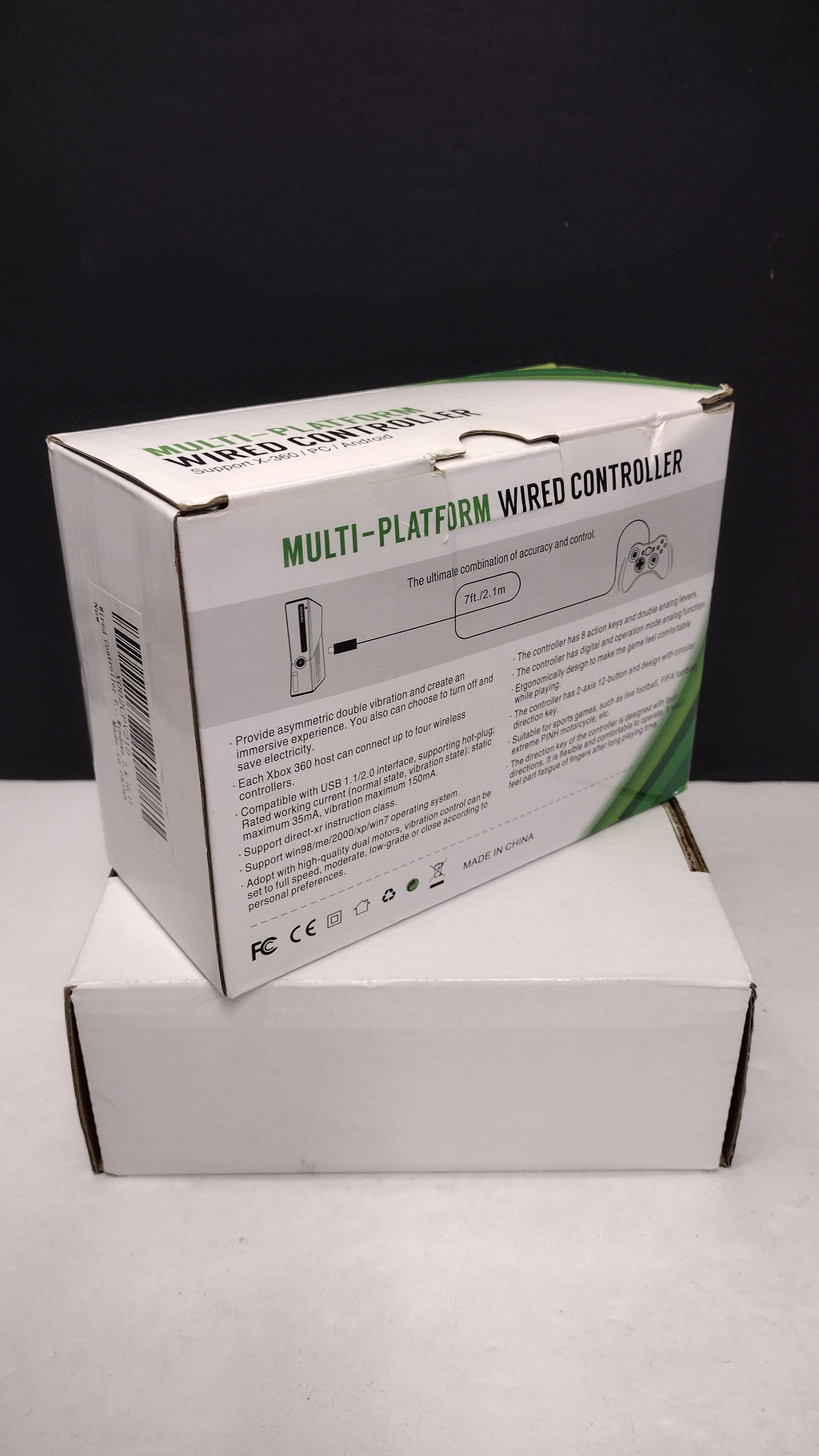 Multi-Platform Wired USB Controller for Xbox 360 PC Android Black New in Box