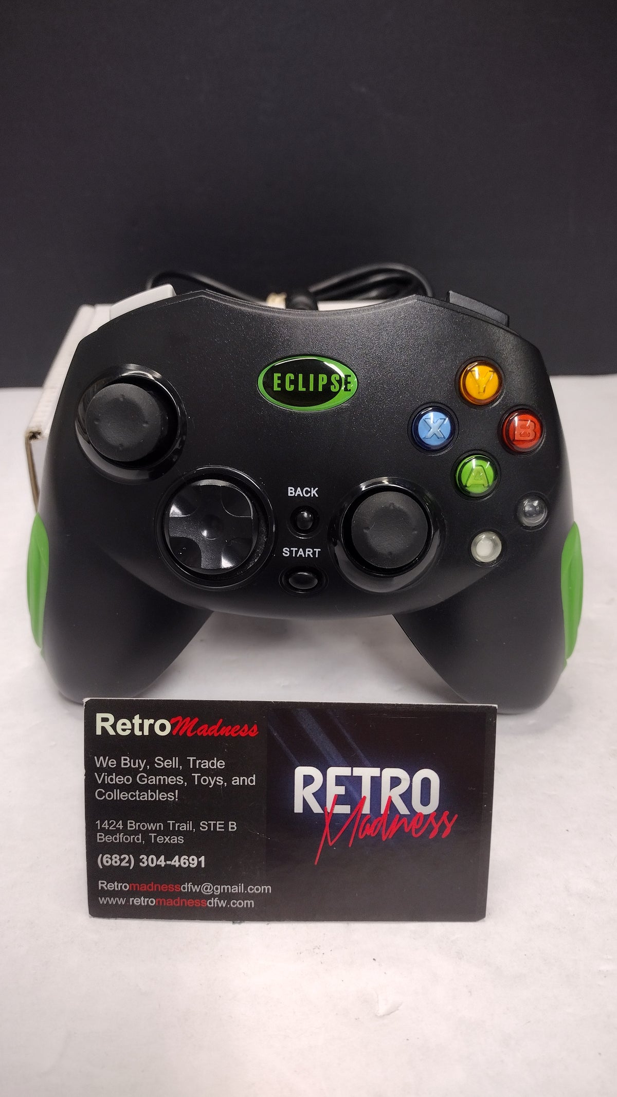 Eclipse Xbox Wired Controller Green Black Original Xbox PL-2023 Tested
