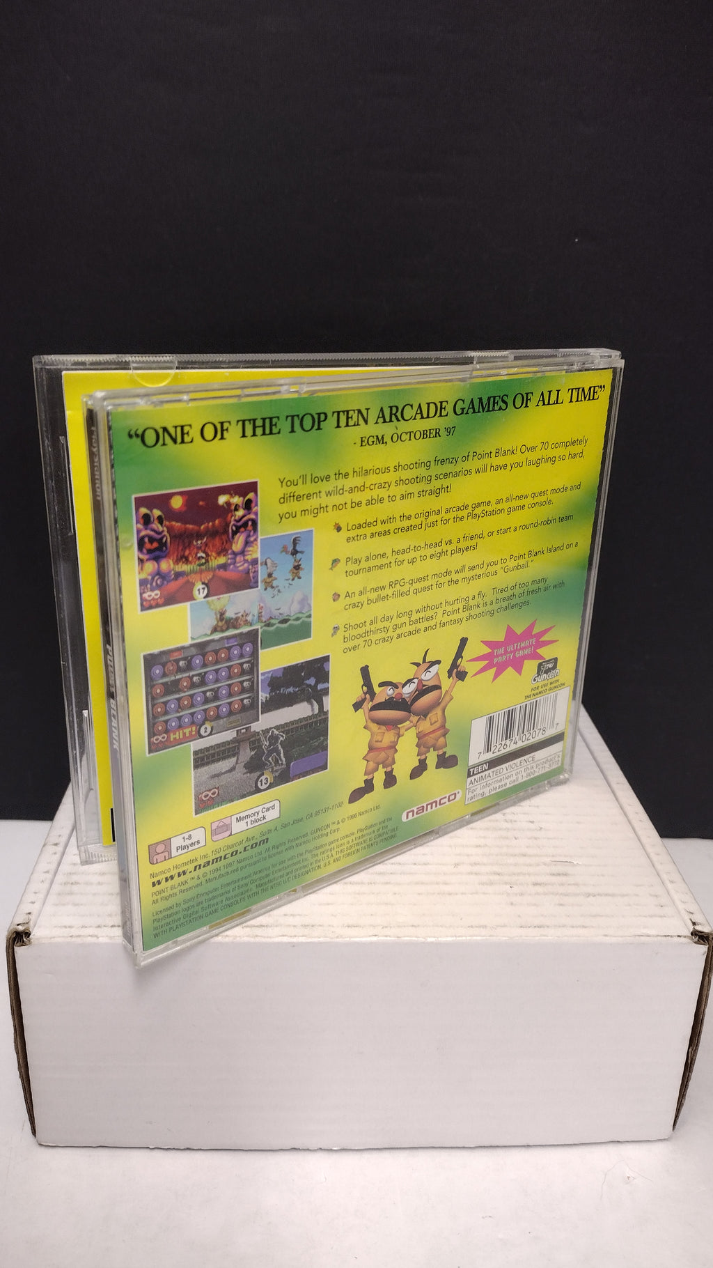 Sony PlayStation Point Blank Original Jewel Case & Manual ONLY - No Game