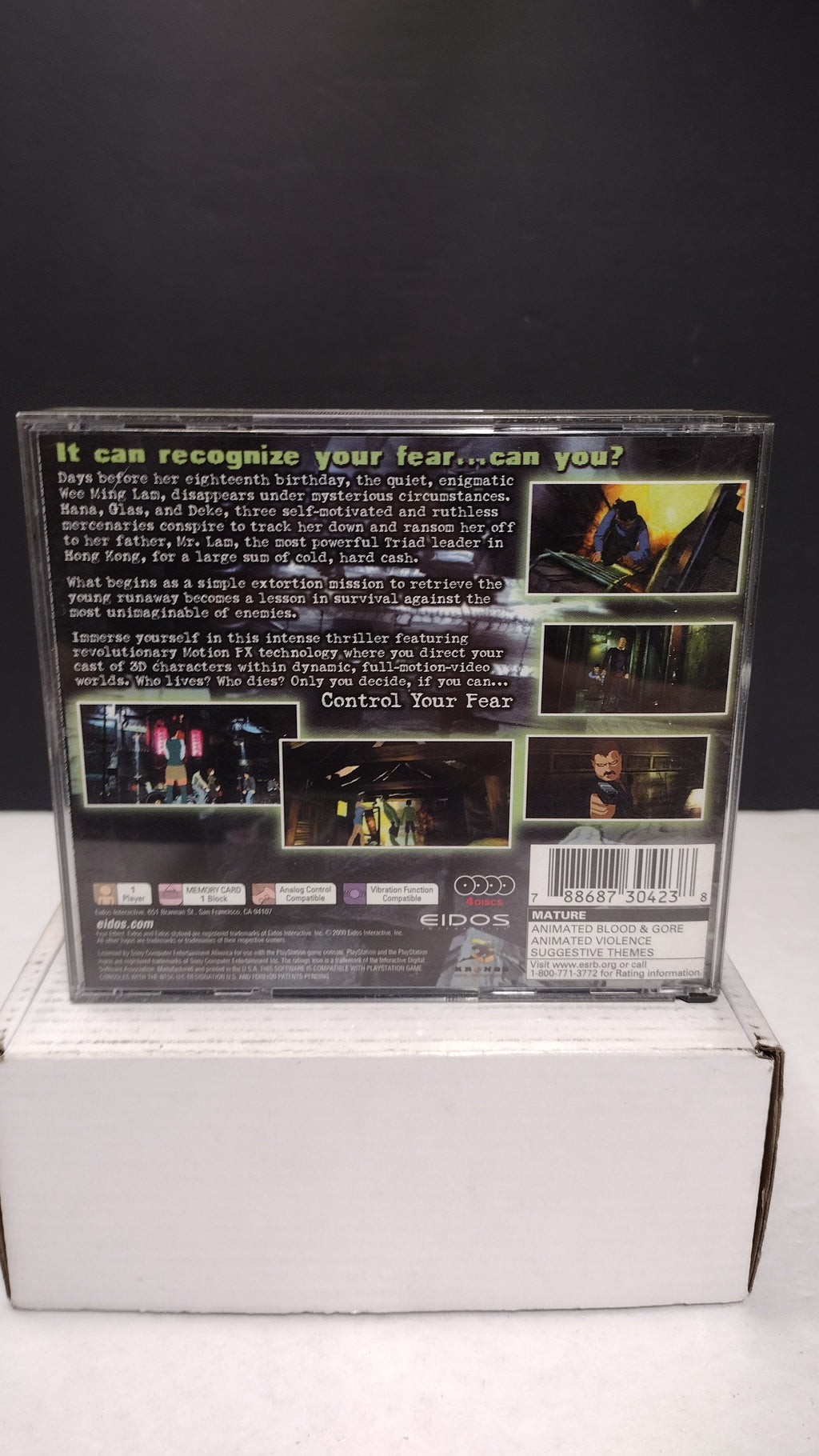 Fear Effect Sony PlayStation 1 Discs 2 3 4 Case & Manual Missing Disc 1