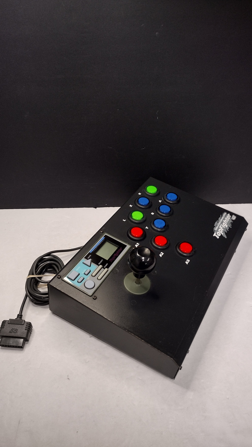 QJ Top Fighter SV-339 Arcade Stick Controller for SNES OEM Tested - Missing Rubber Foot