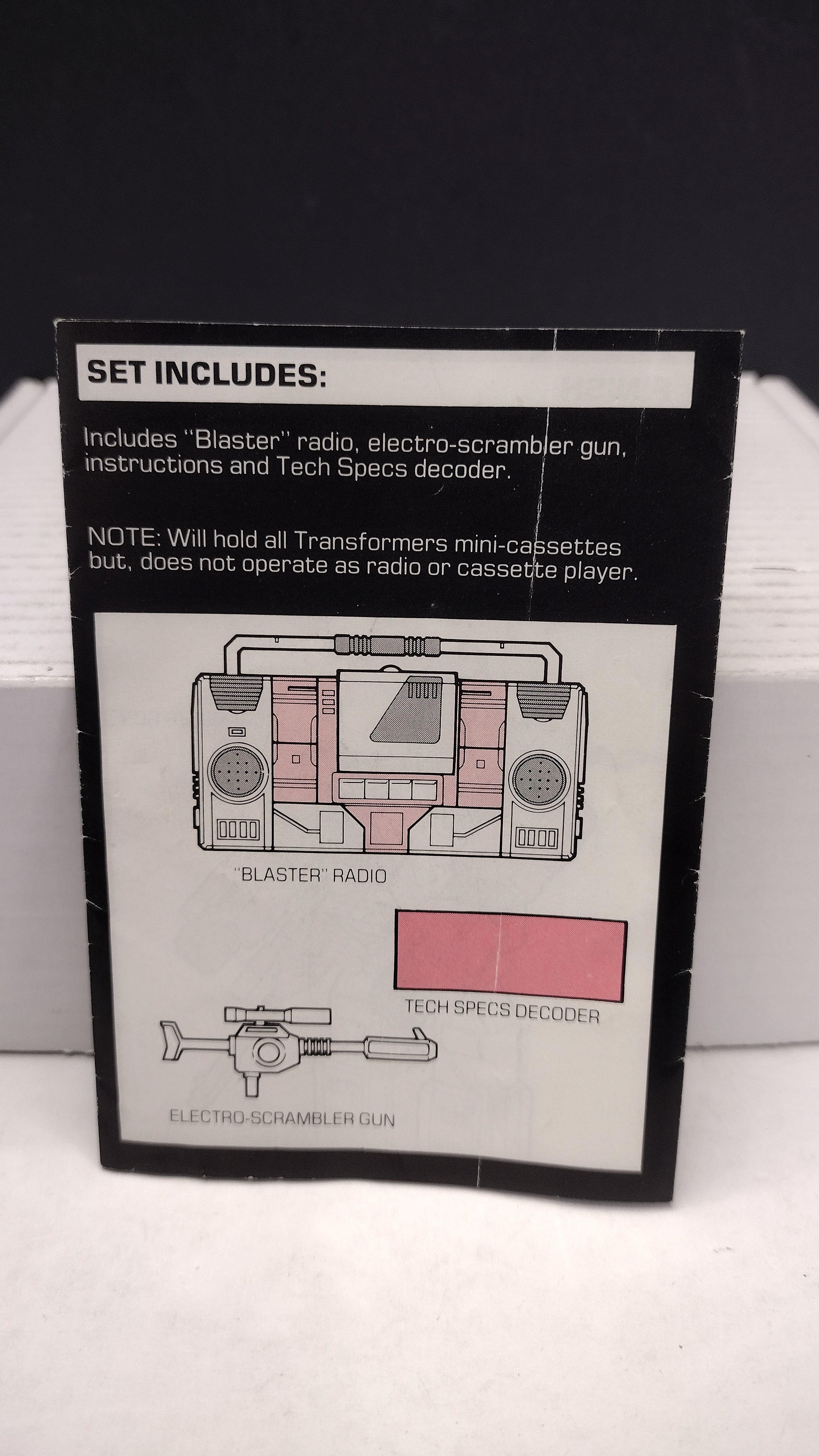 Vintage 1985 Original G1 Transformers Blaster Instruction Booklet