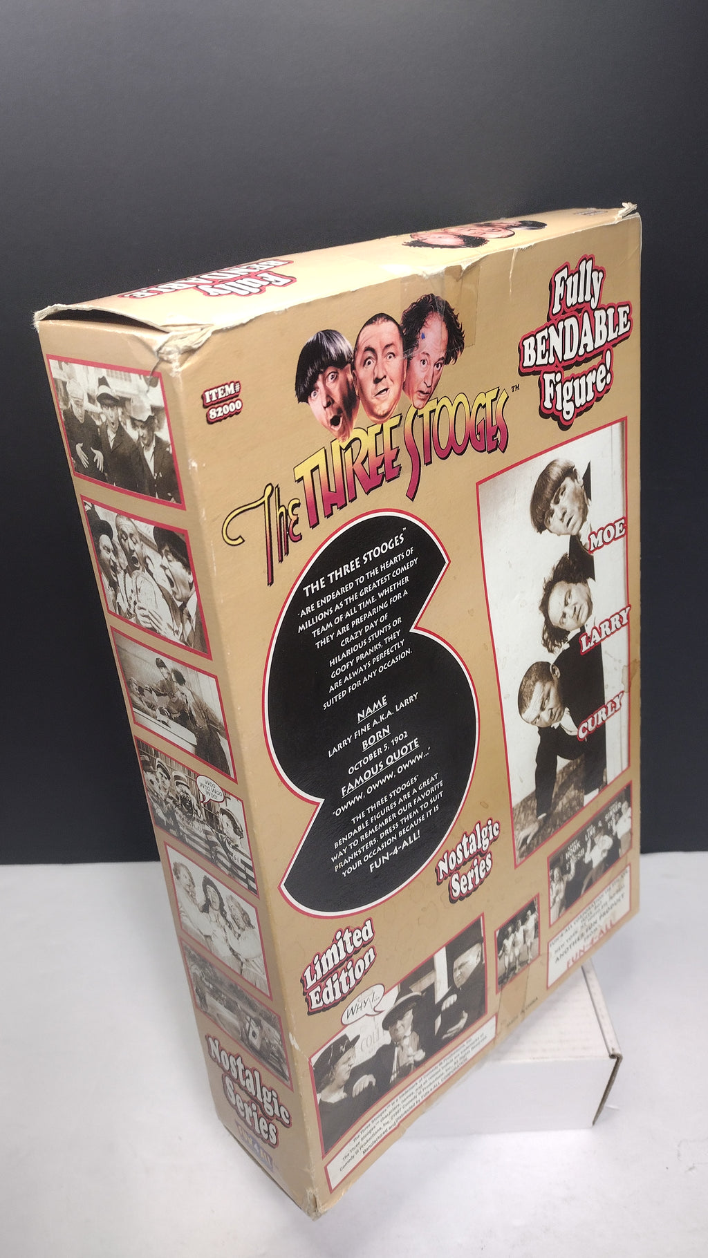 Fun4All The Three Stooges "Larry" Nostalgic Series Bendable Limited Edition Figure (1997 - Open Box / Complete in Packaging)