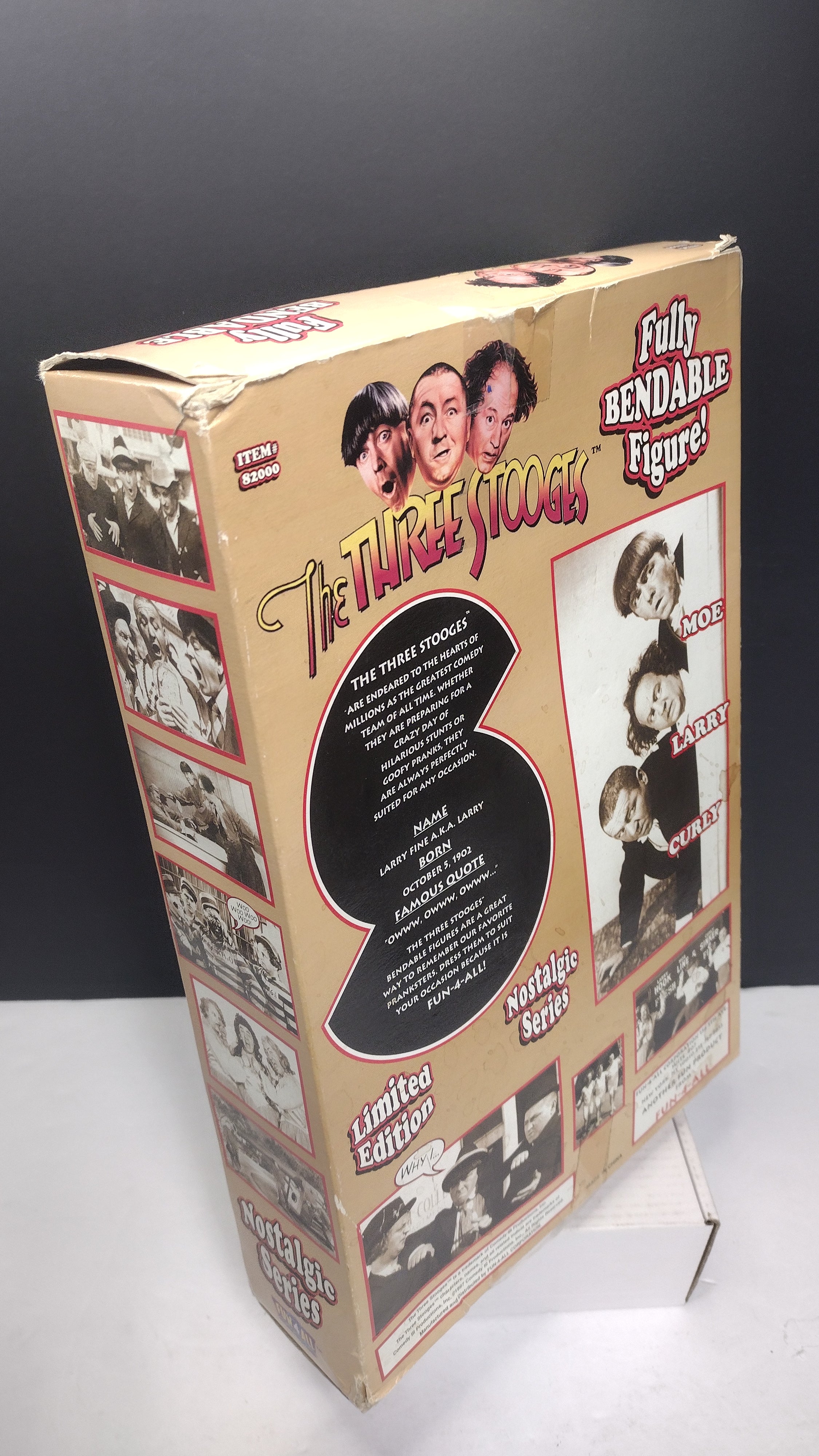 Fun4All The Three Stooges "Larry" Nostalgic Series Bendable Limited Edition Figure (1997 - Open Box / Complete in Packaging)