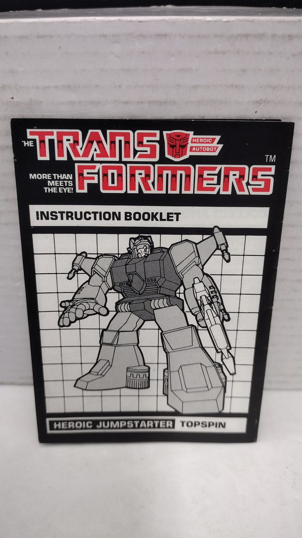 Vintage 1984 Original G1 Transformers Topspin - Instruction Booklet