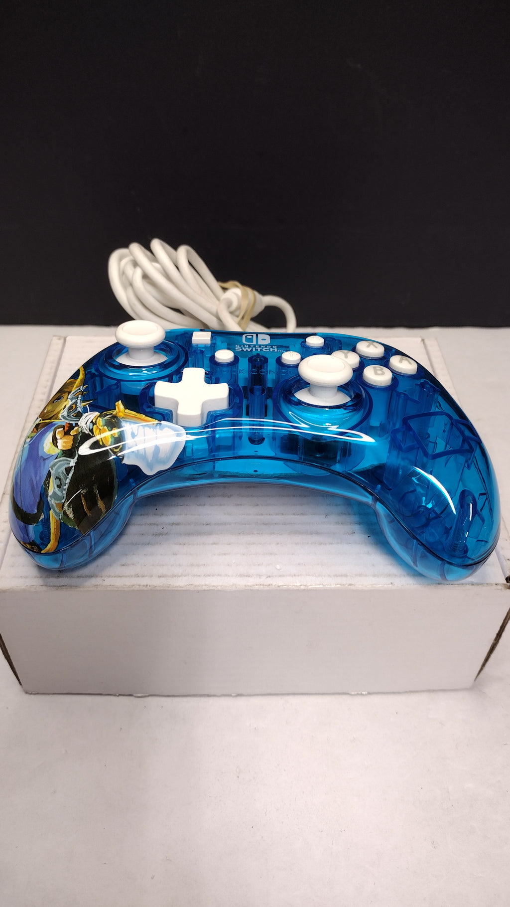 PDP Rock Candy- Nintendo Switch- Wired Controller- Link - Clear Blue- Tested