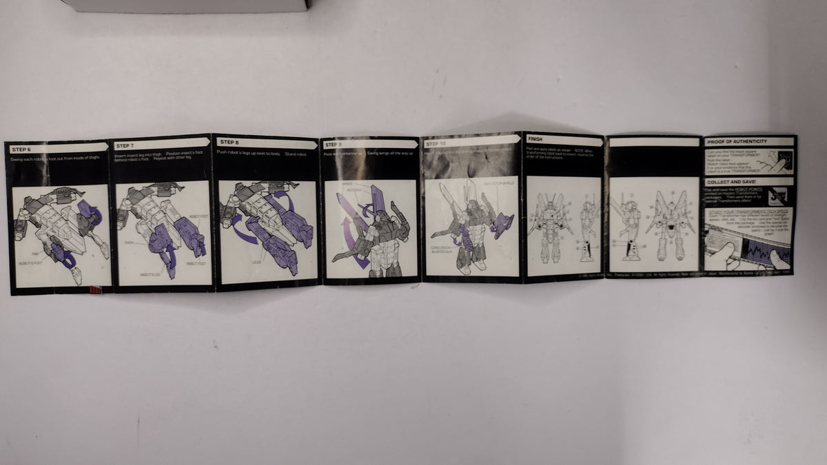 Vintage 1985 Original G1 Transformers Ransack Instruction Booklet