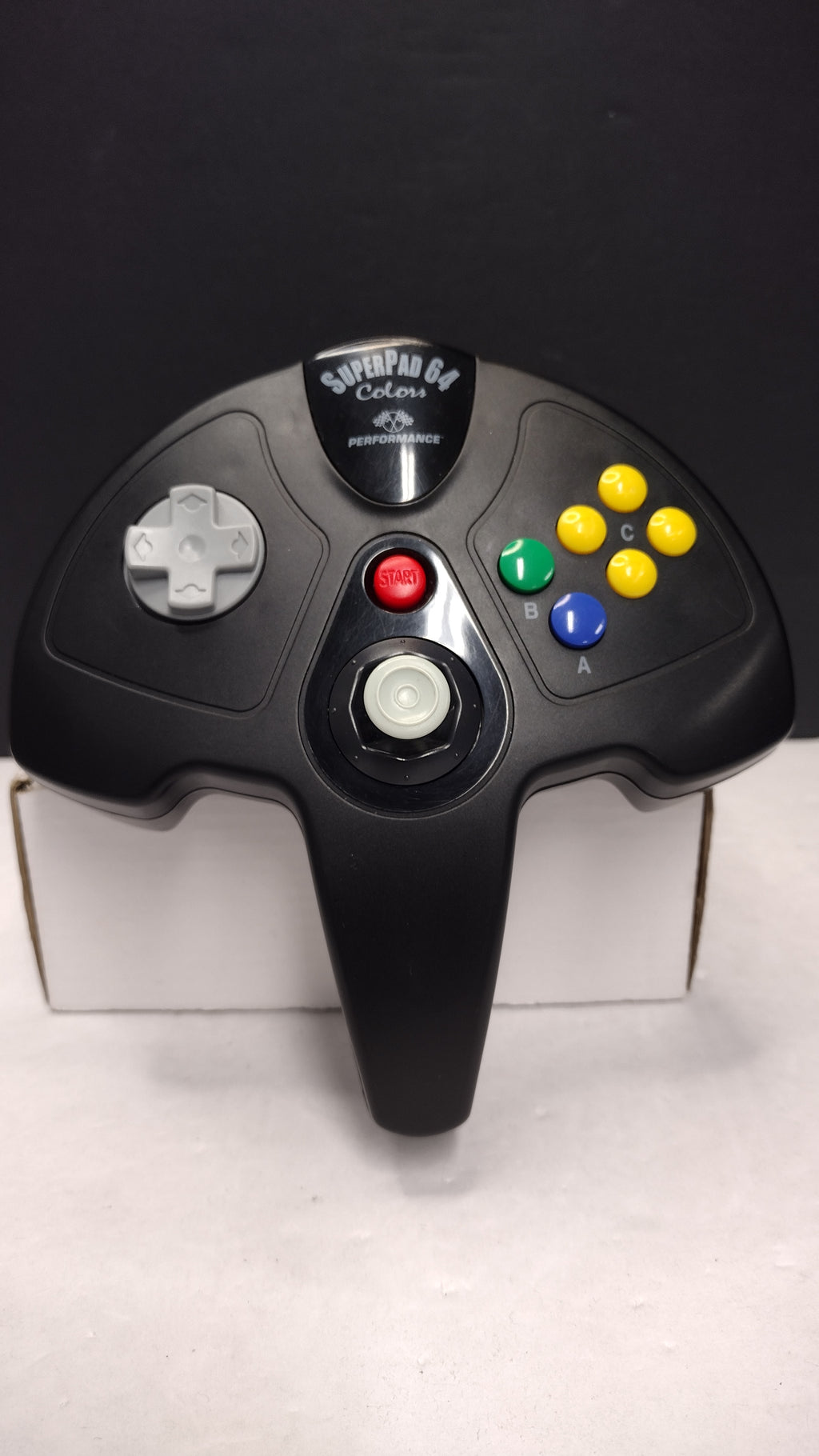 Performance SuperPad 64 Colors- Black Controller- Nintendo 64- Tested