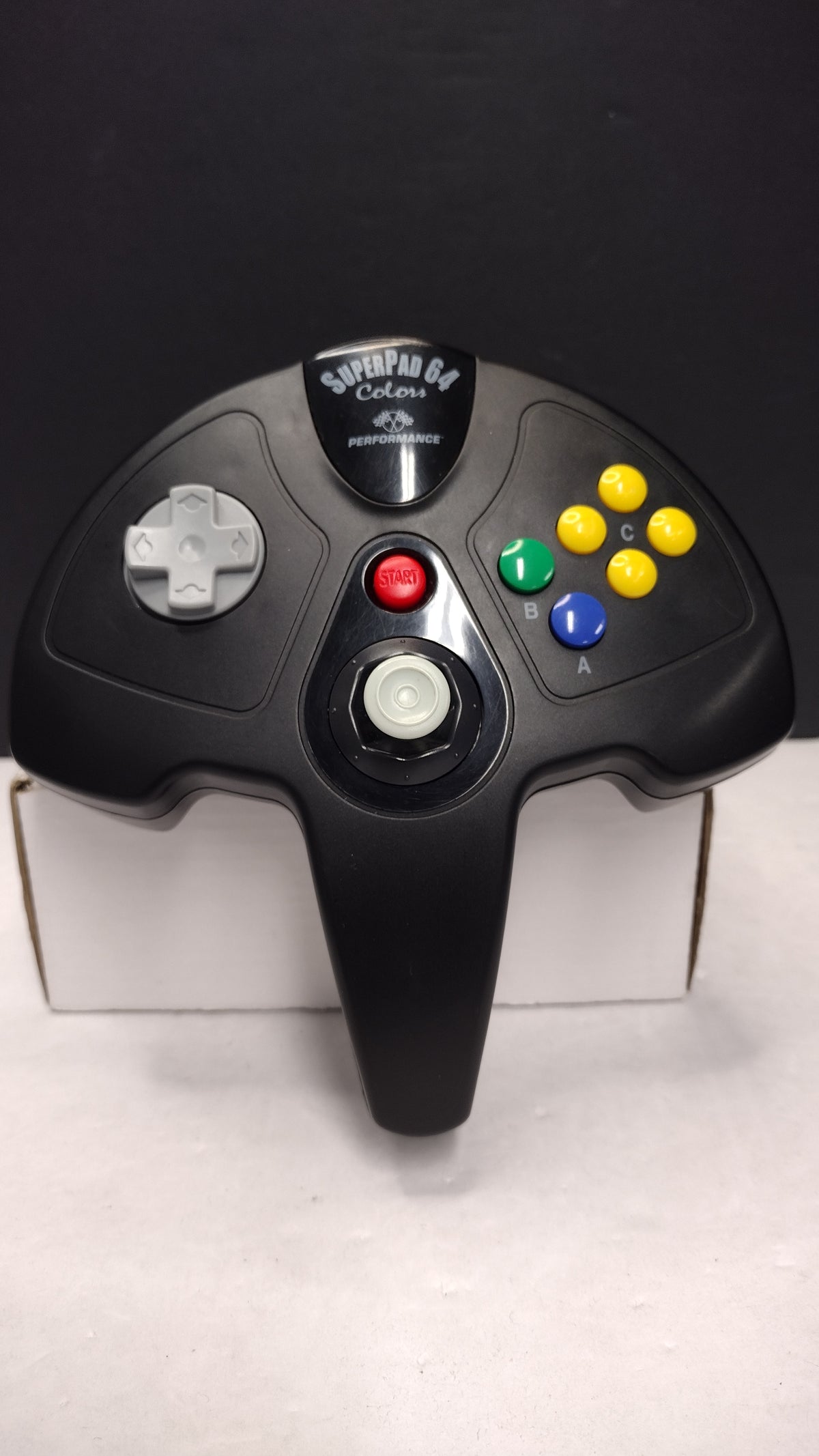 Performance SuperPad 64 Colors- Black Controller- Nintendo 64- Tested