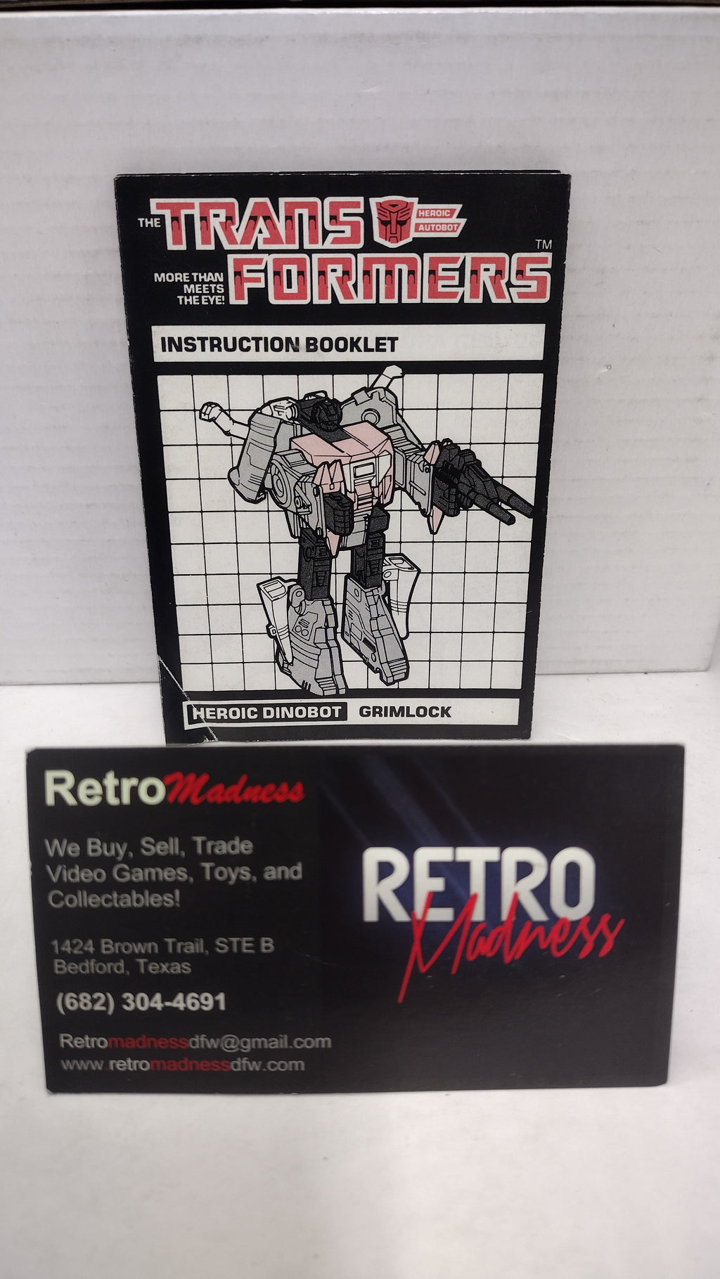 Vintage 1986 Original G1 Transformers Grimlock - Instruction Booklet
