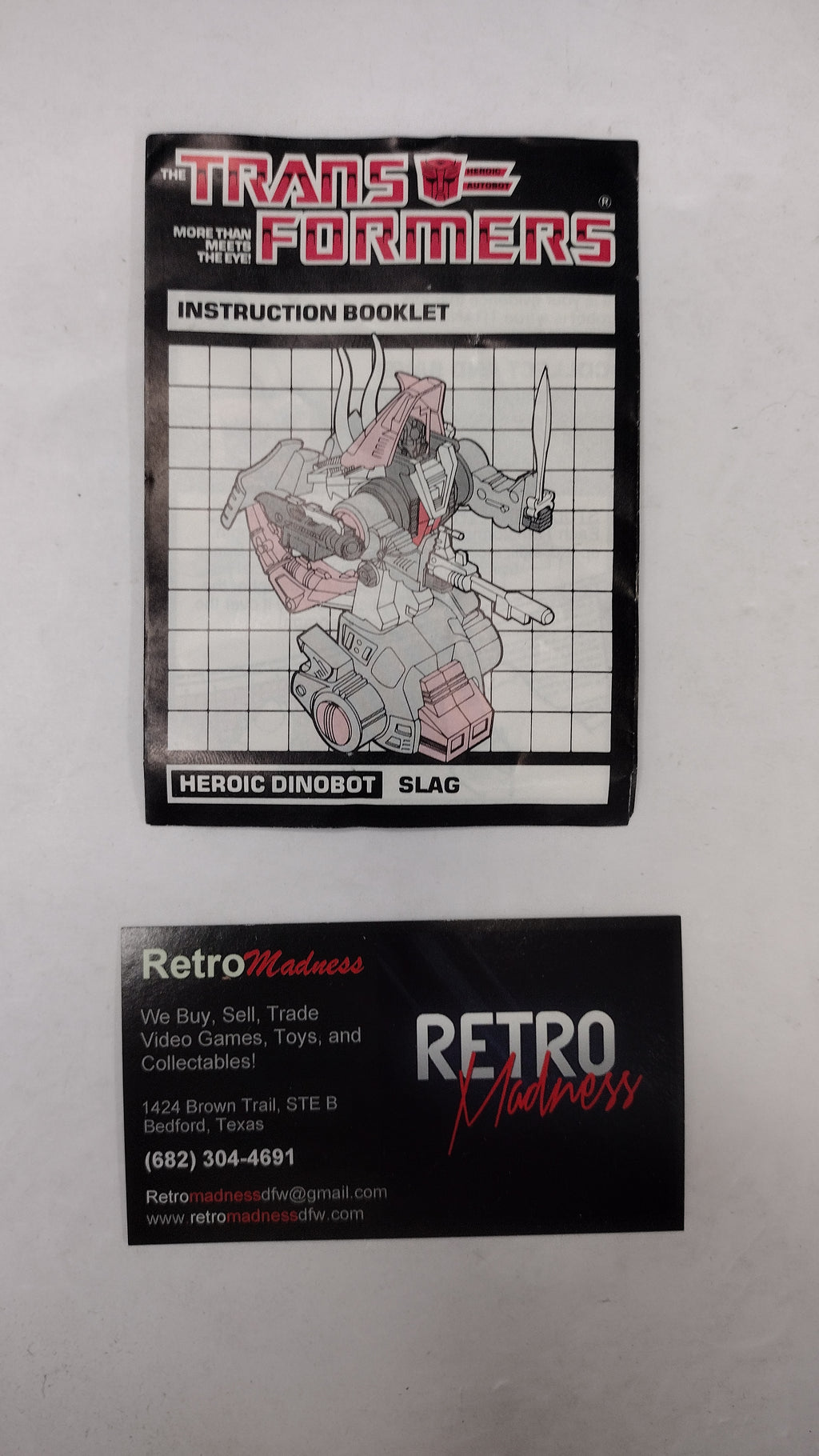 Vintage 1984 Original G1 Transformers Slag - Instruction Booklet