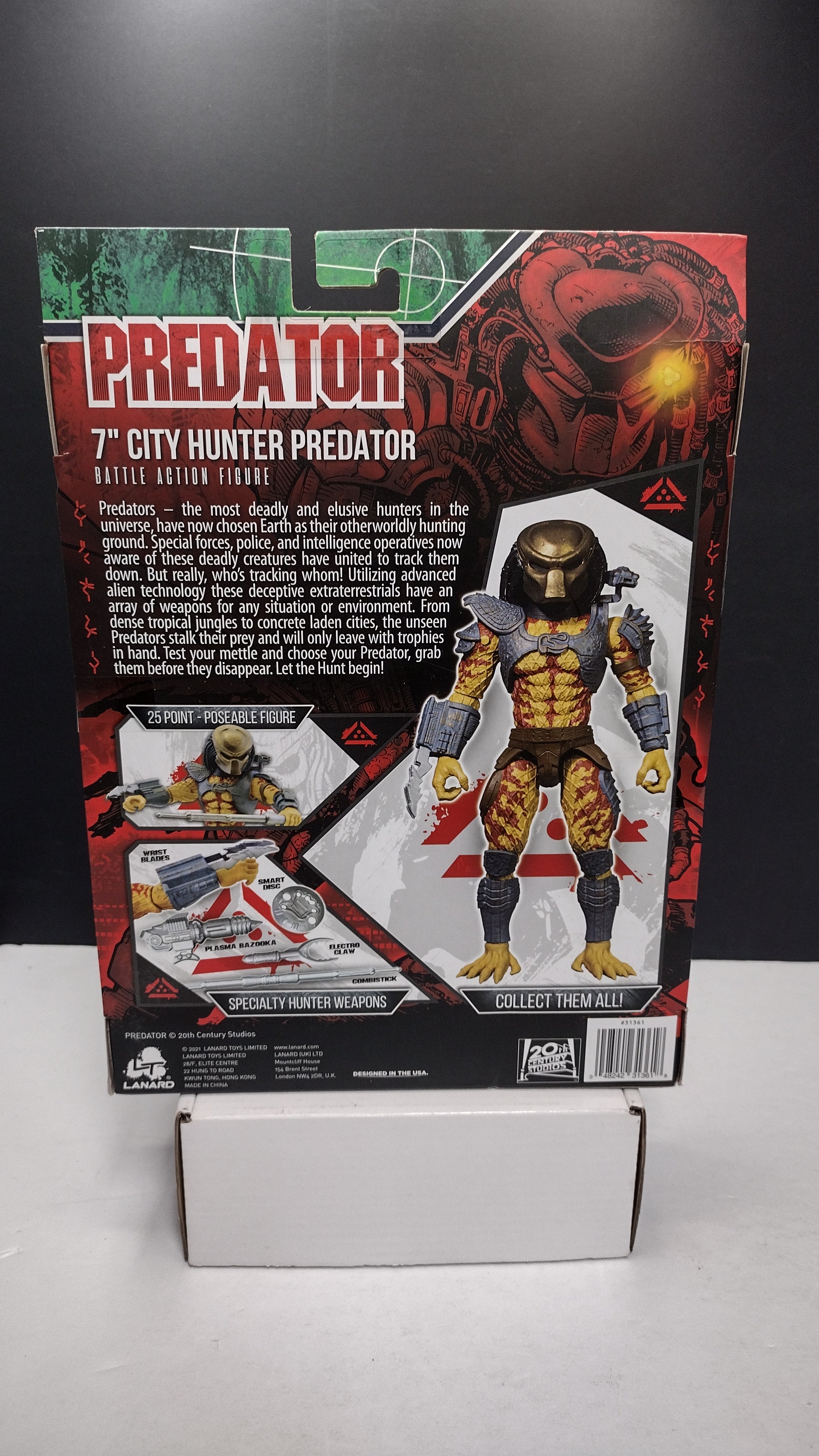 Lanard Alien vs. Predator – 7" City Hunter Predator "Battle Action" Figure • Walmart Exclusive (NIB)
