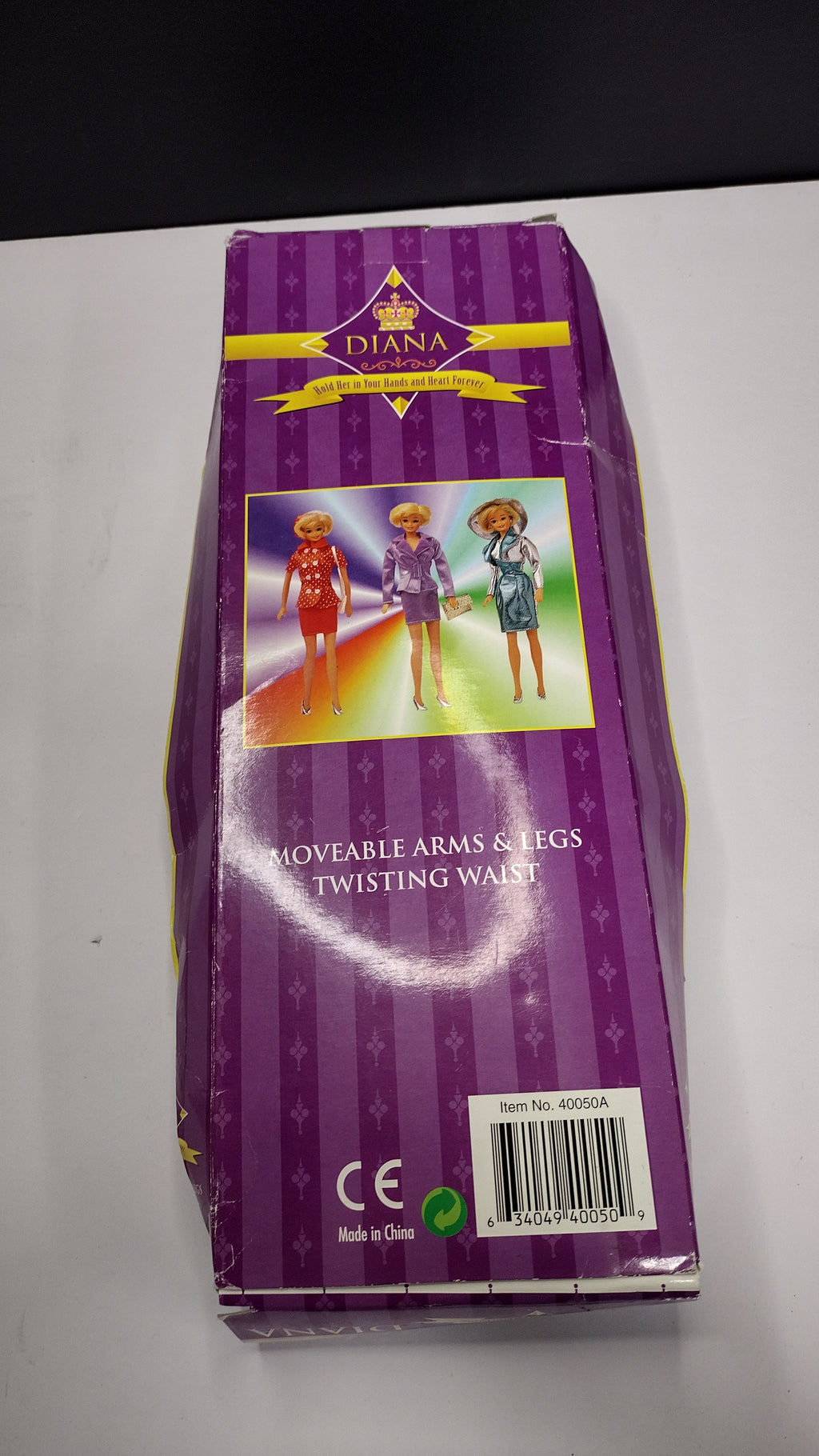 Princess Diana Collector Doll by Way Out Toys: Elegant Gold Evening Gown Edition – New In Box (Damaged Packaging)