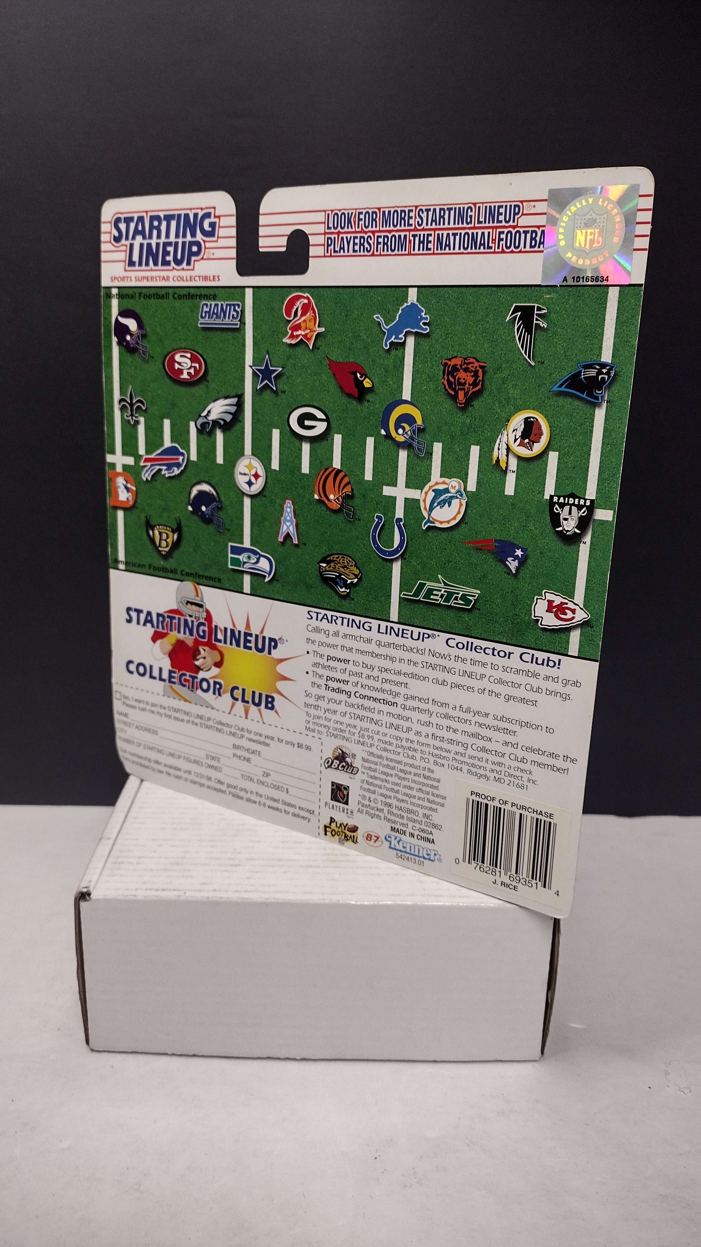 Vintage 1997 Starting Lineup NFL Football Figures Jerry Rice & Brett Favre 2-Pack (Kenner - Sealed on Card / Yellowed Bubble)