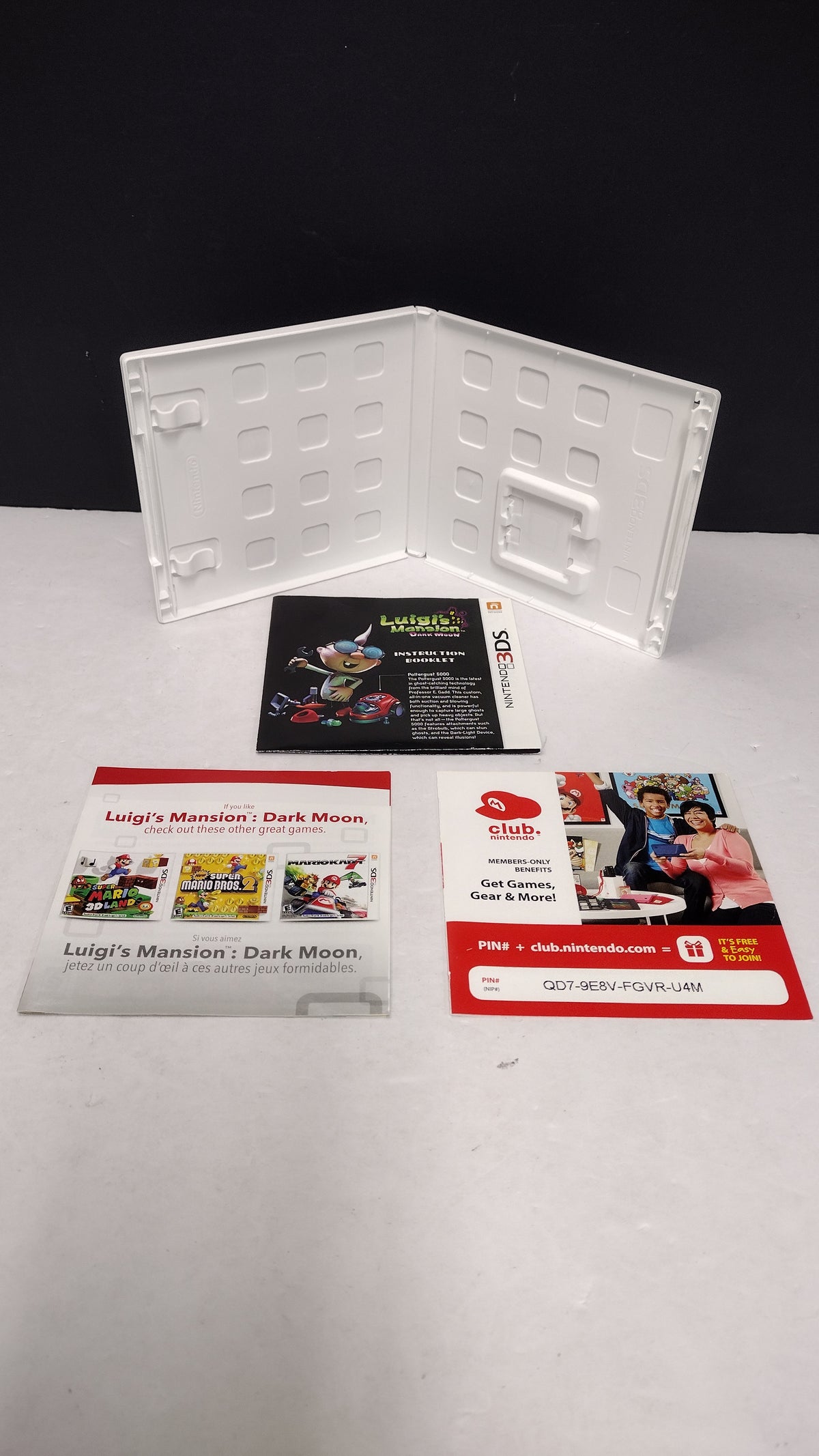 Nintendo 3DS Luigis Mansion Dark Moon Game Case & Manual No Game