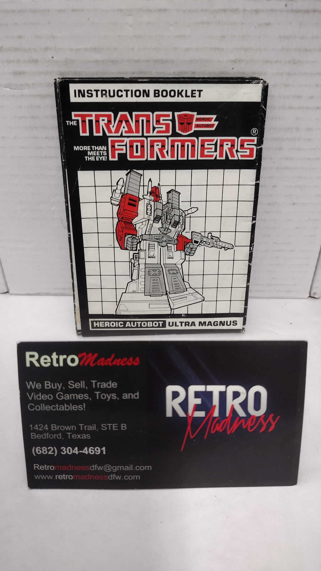 Vintage 1985 Original G1 Transformers Ultra Magnus - Instruction Booklet