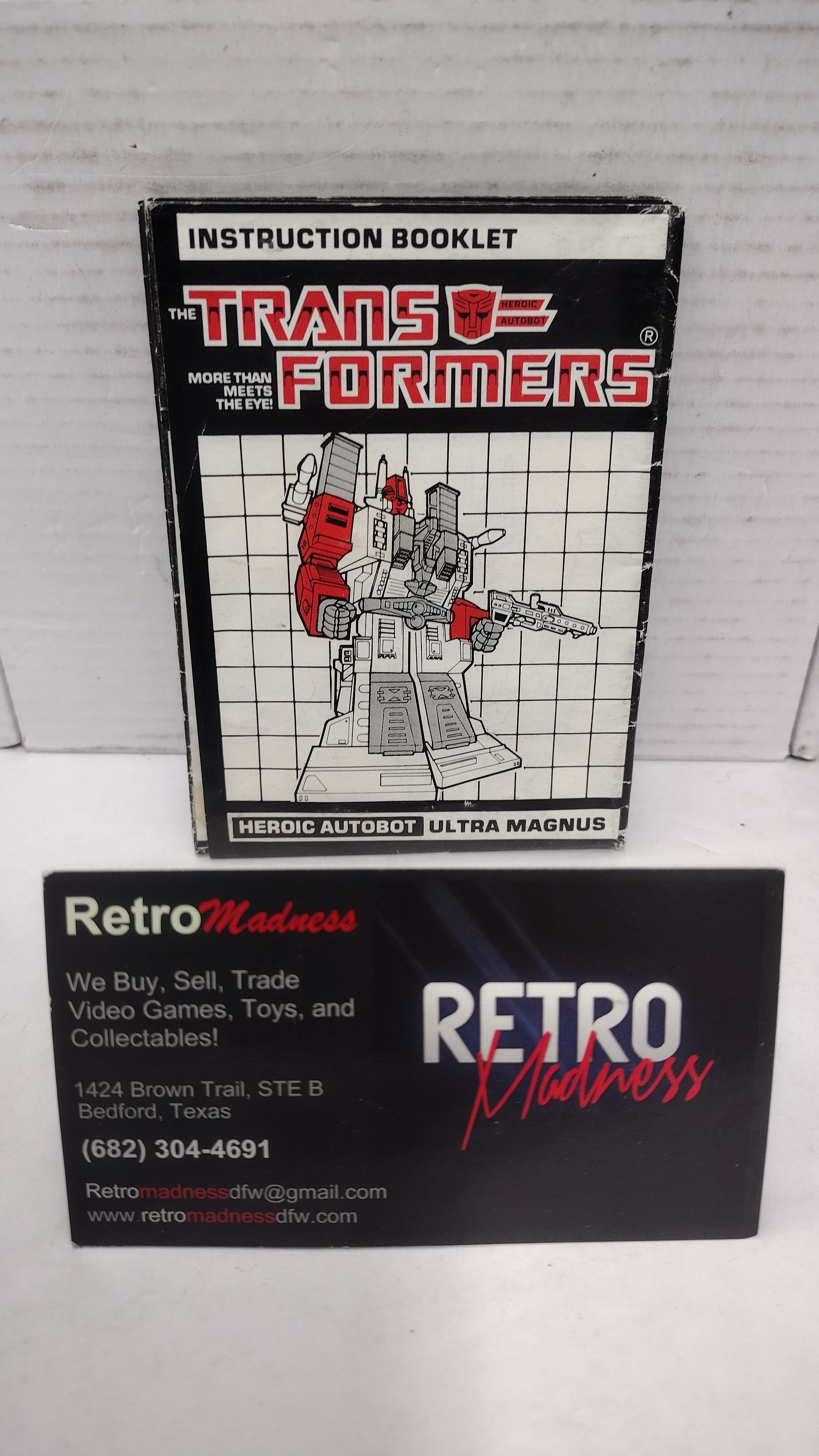 Vintage 1985 Original G1 Transformers Ultra Magnus - Instruction Booklet