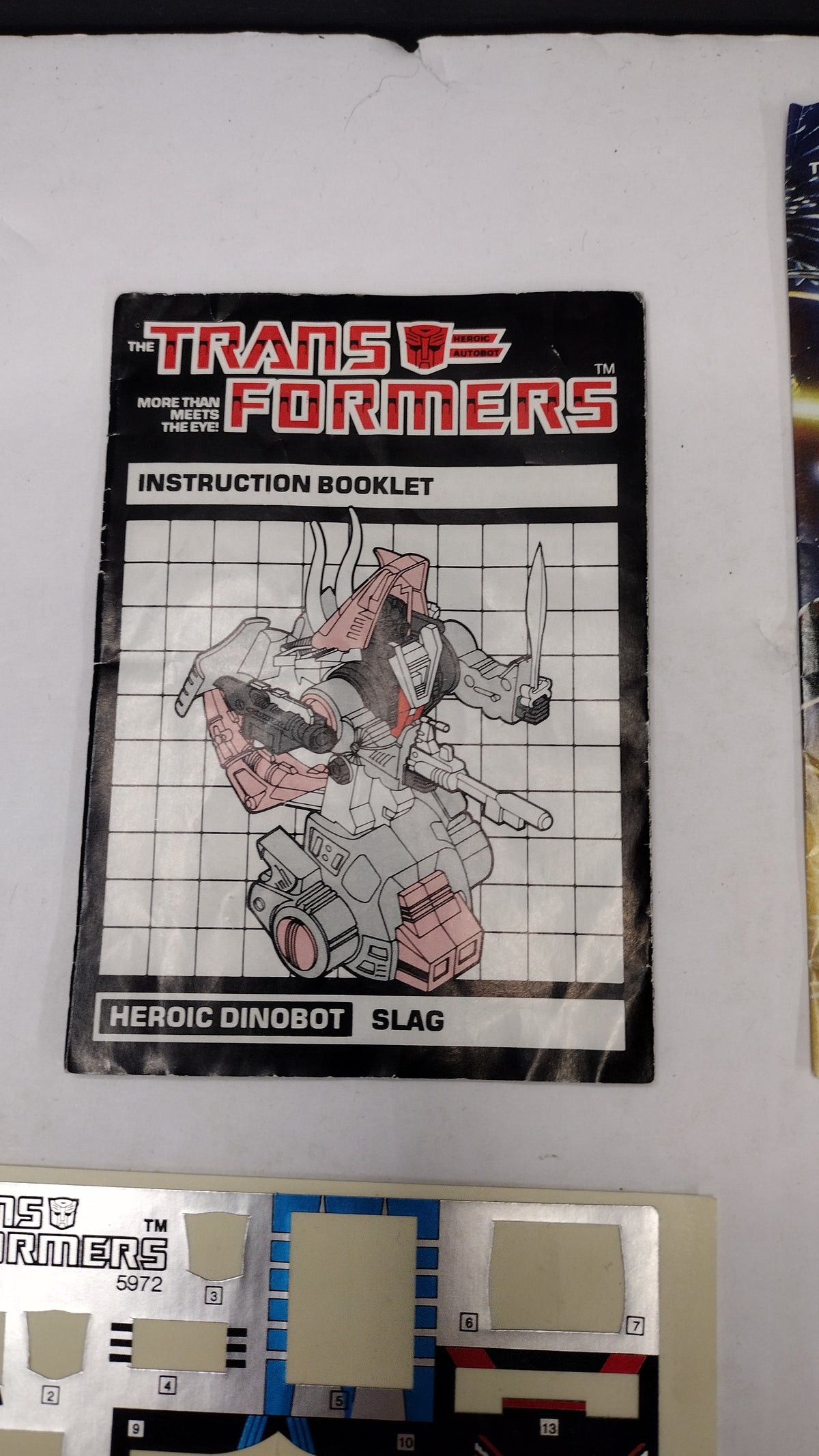 Vintage Original G1 Transformers Slag Accessories & Inserts Lot