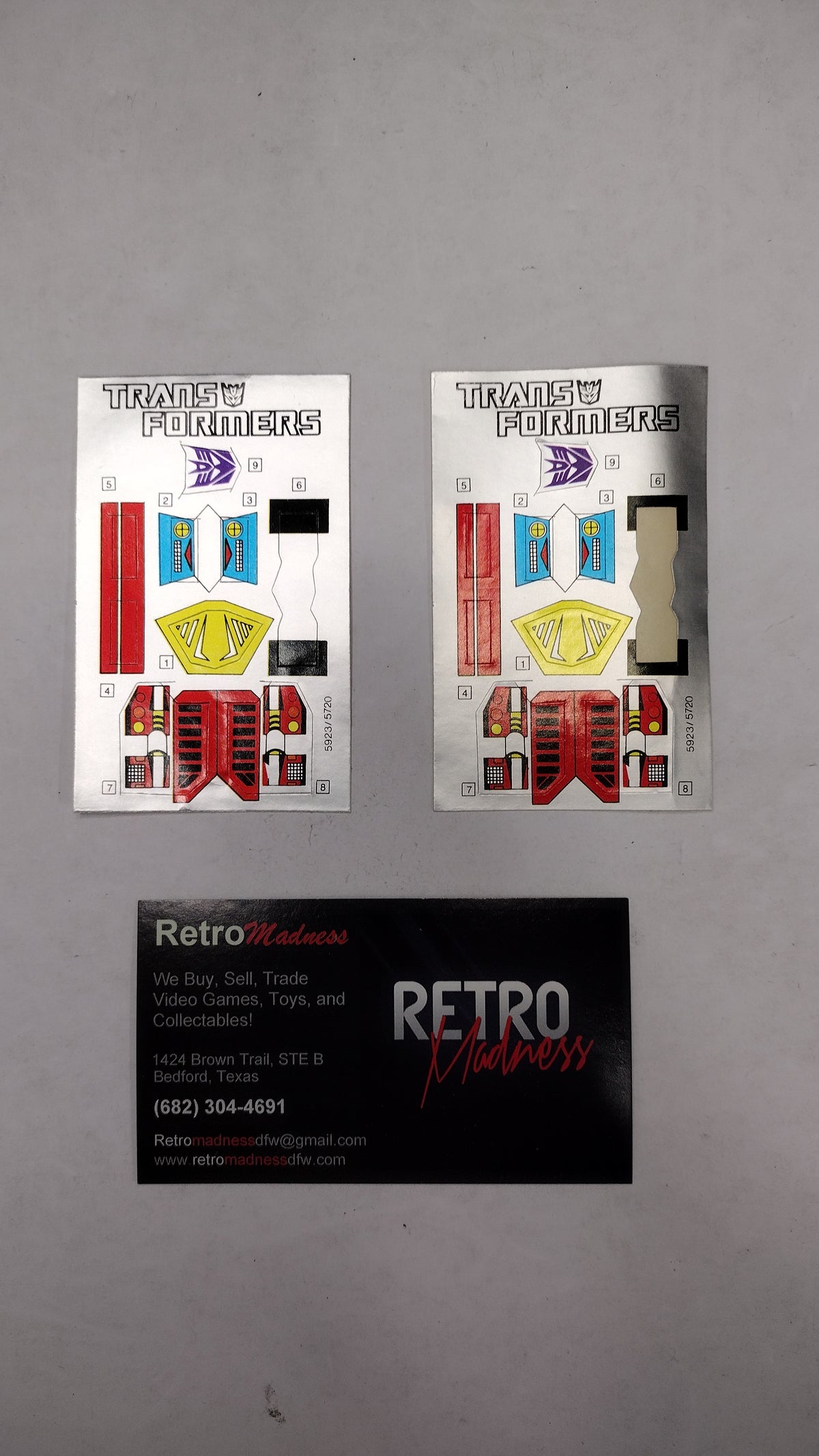 Vintage Original G1 Transformers Bombshell Sticker Sheets Lot