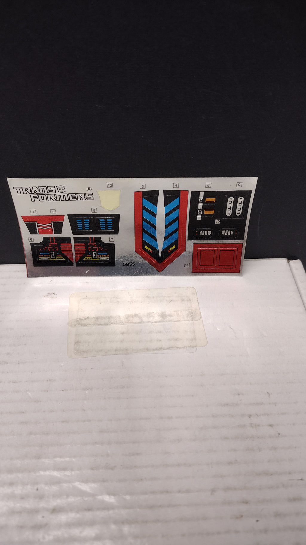 G1 Transformer Autobot Hoist Partially Used Sticker Sheet Vintage Hasbro