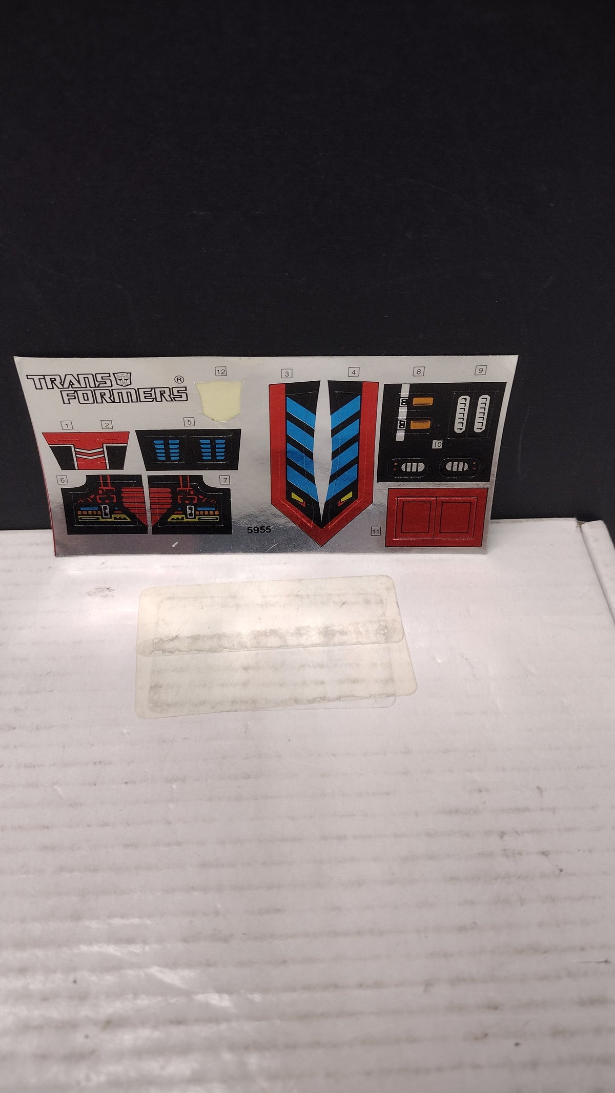 G1 Transformer Autobot Hoist Partially Used Sticker Sheet Vintage Hasbro