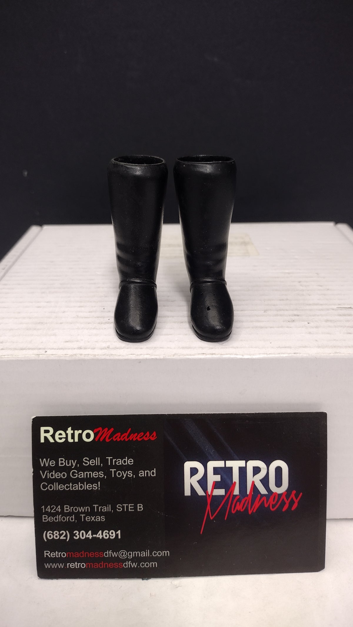 1973 Gabriel Lone Ranger Vintage Black Boots Pair Action Figure Gear