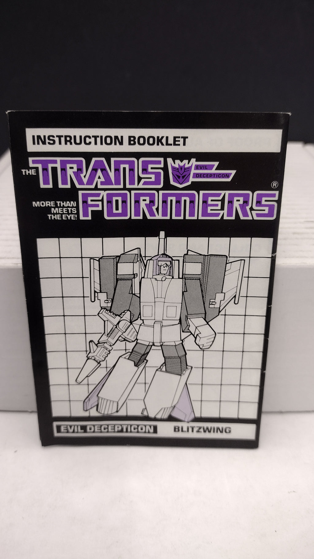 Vintage 1985 Original G1 Transformers Blitzwing Instruction Booklet