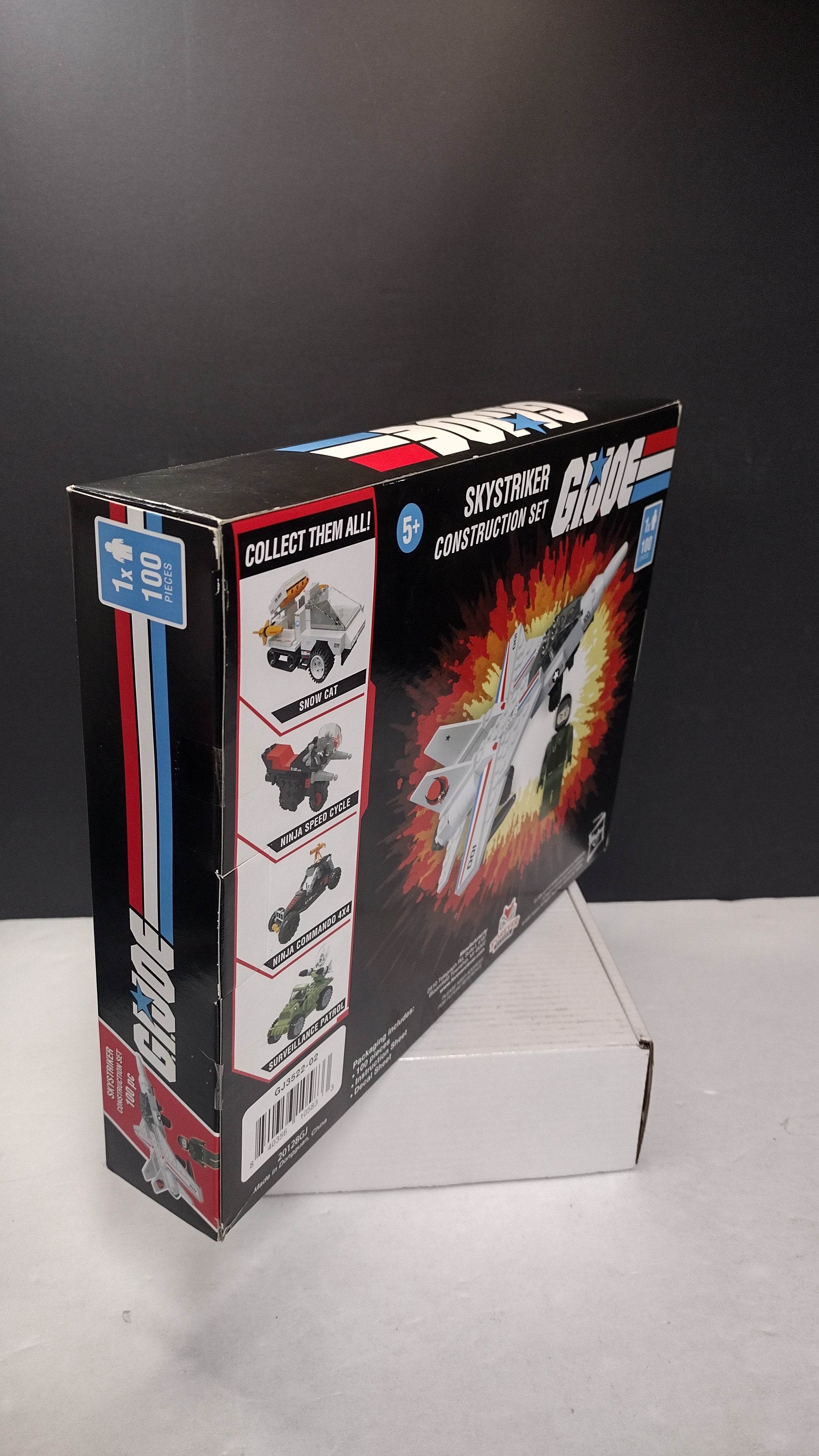 G.I. Joe Hasbro Skystriker Construction Block Set (Model GJ3522-02) NIB – Sealed & Complete (Front Corner Sticker Damage)