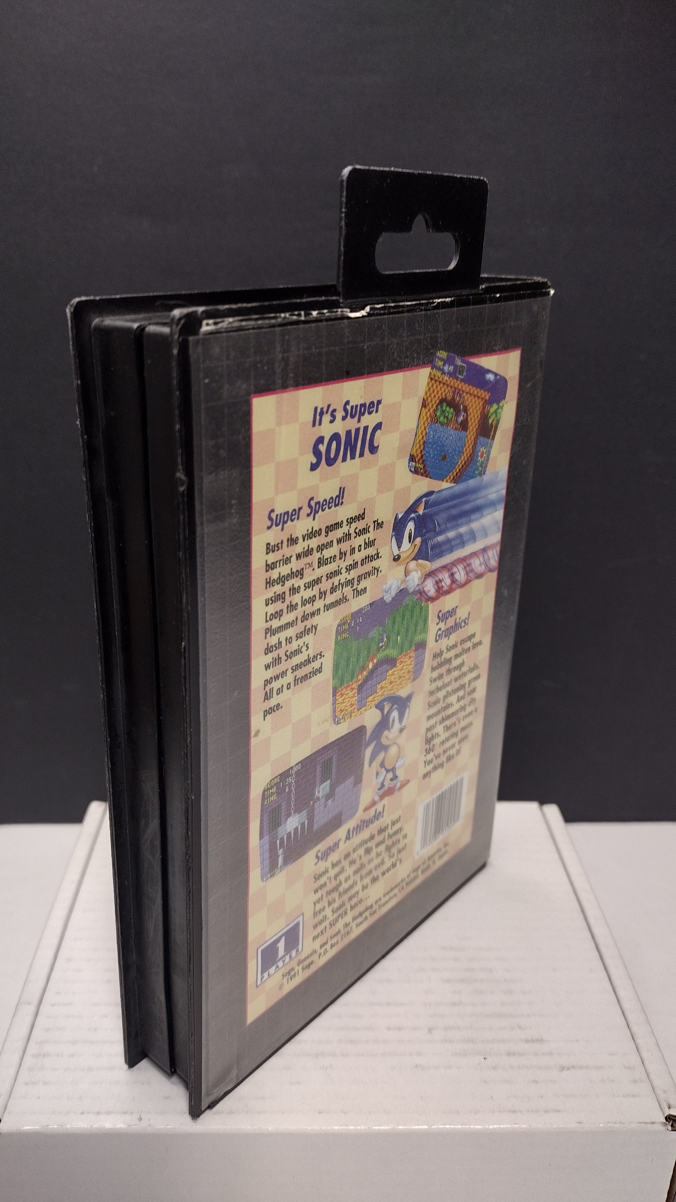 Vintage Sonic the Hedgehog Sega Genesis Box Only (No Game or Manual)
