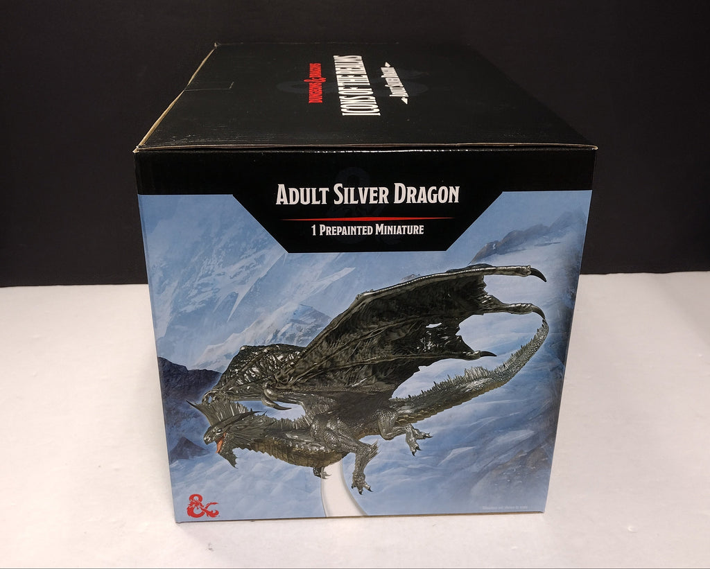 D&D Icons of the Realms Adult Silver Dragon Figure WizKids Sealed Box