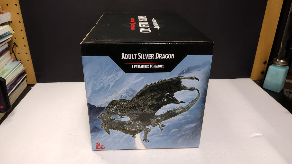 D&D Icons of the Realms Adult Silver Dragon Figure WizKids Sealed Box
