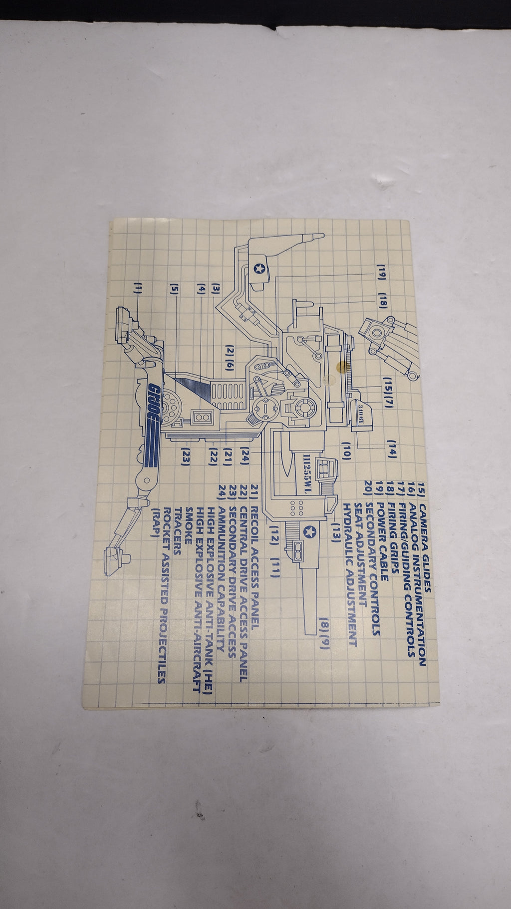 Vintage 1982 G.I. Joe - Attack Cannon (FLAK) Instructions