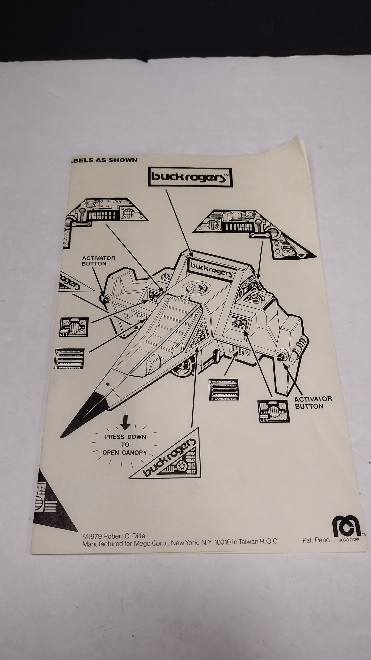 Vintage 1979 Buck Rogers - Laserscope Fighter Instructions