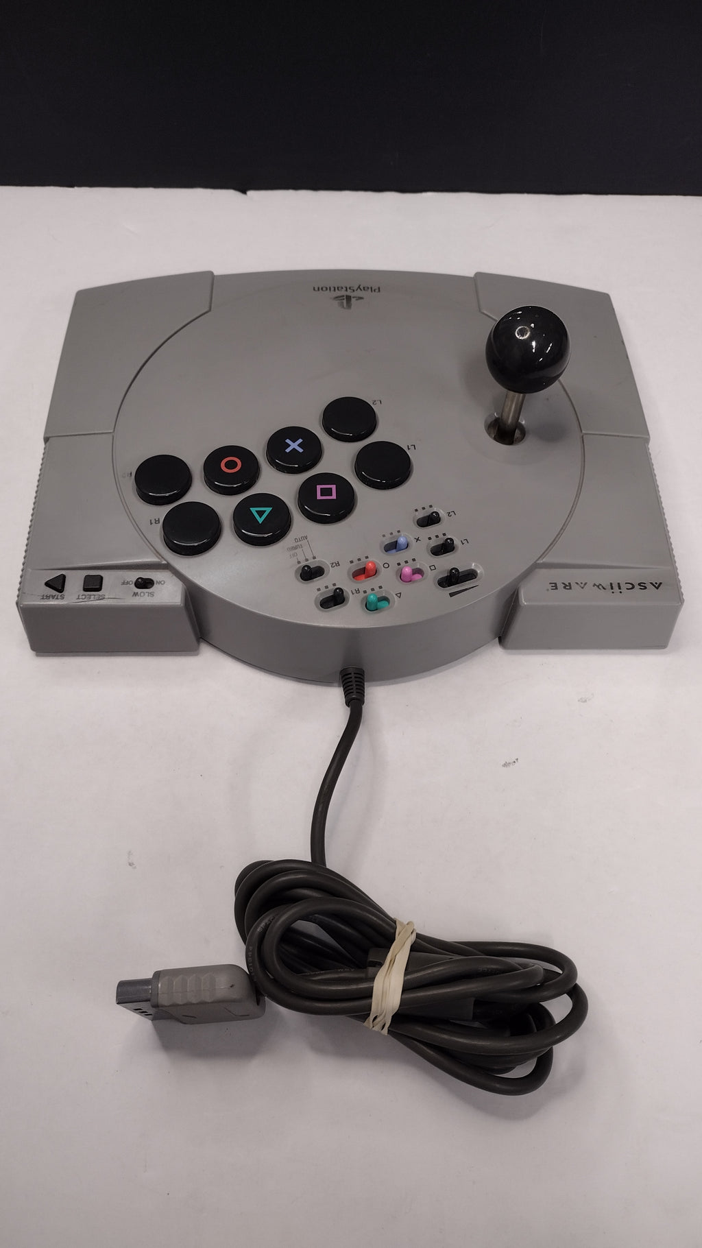 ASCII Fighter Stick V Controller PS1 PS2 ASC-0501J Arcade Joystick - Tested