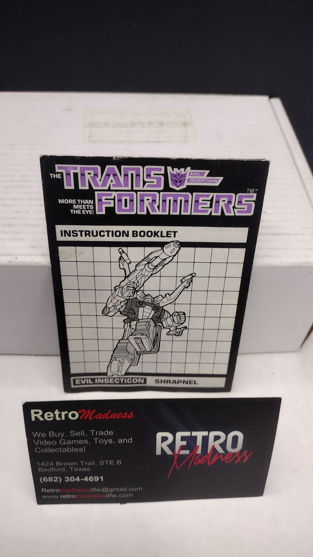 Vintage 1984 Original G1 Transformers Shrapnel Instruction Booklet