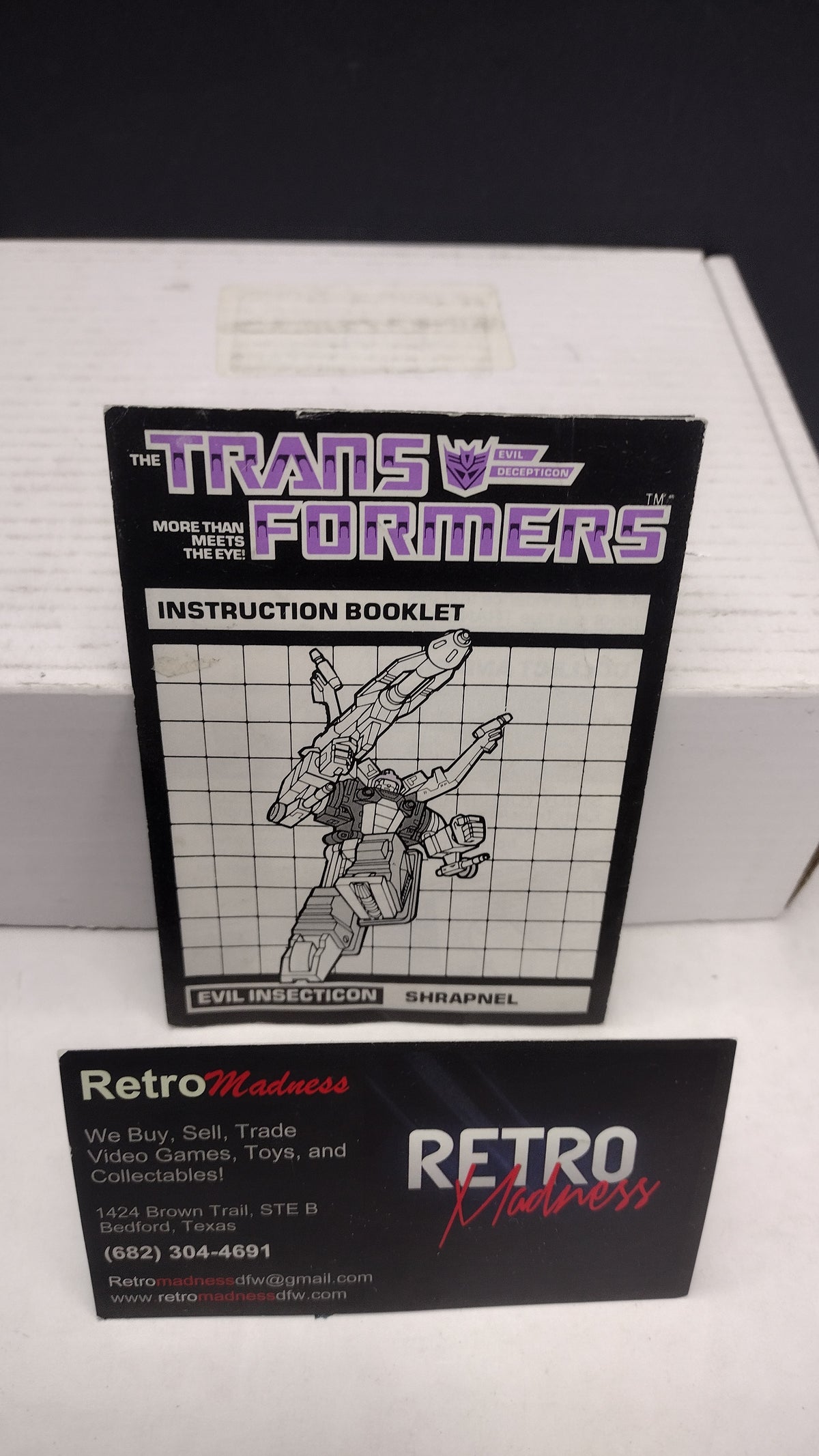 Vintage 1984 Original G1 Transformers Shrapnel Instruction Booklet
