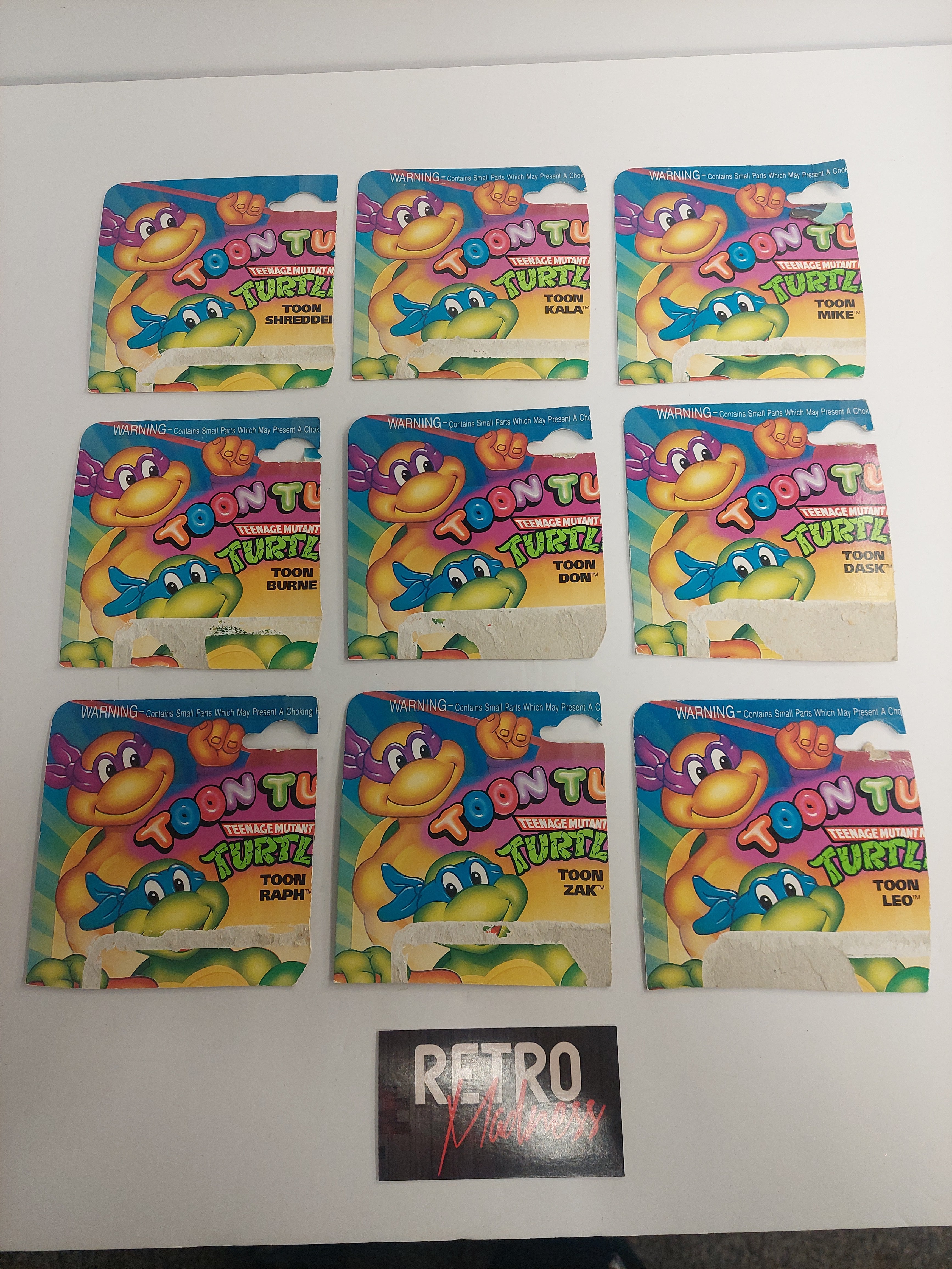Vintage Teenage Mutant Ninja Turtles Authentic Animation Card Lot