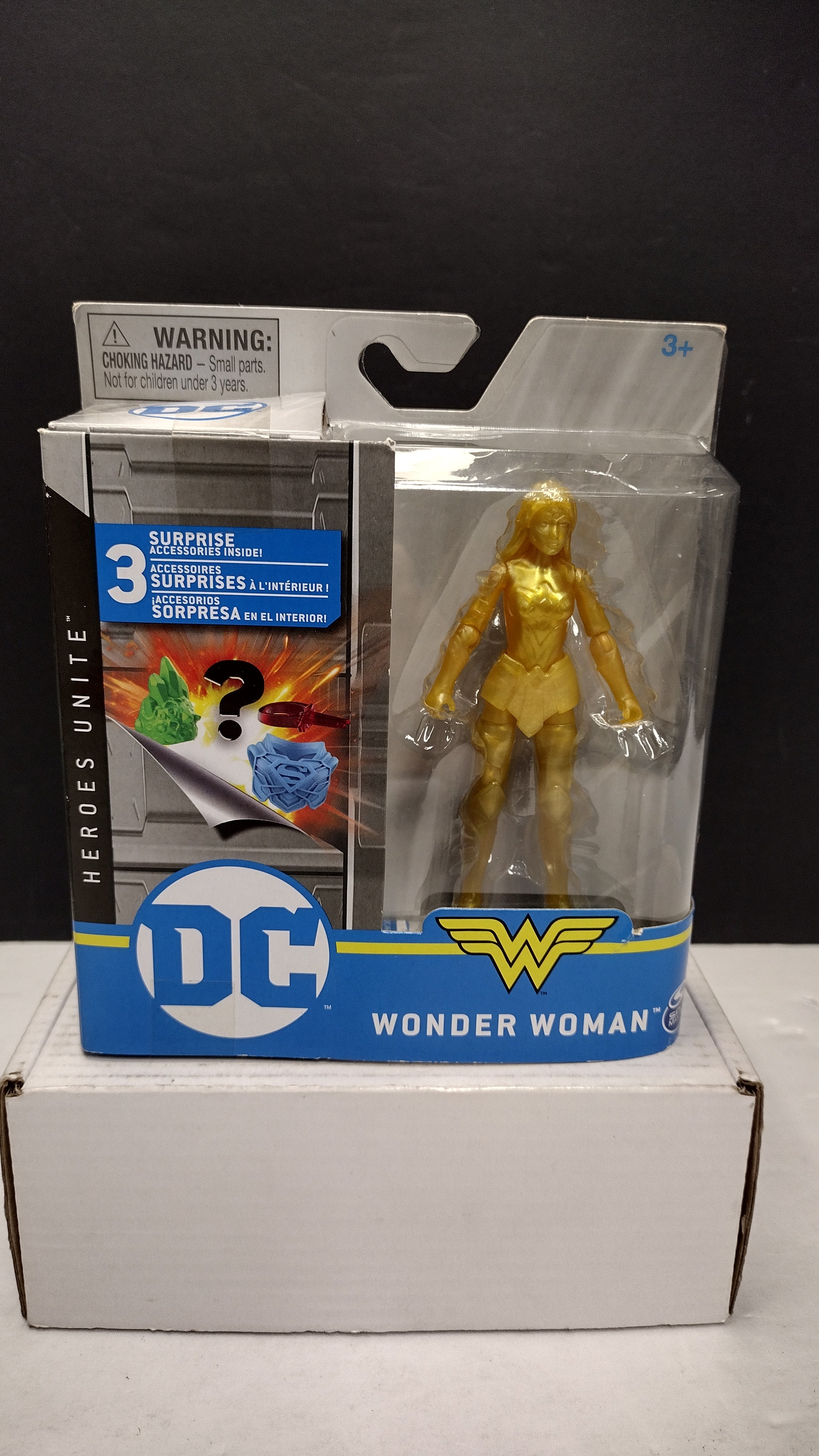 DC Comics Heroes Unite Super Rare Gold Wonder Woman 4-Inch Action Figure (Spin Master - Sealed Chase Variant)