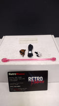 Various Action Figure Accessory 4 Pc Lot Pink Staff and 3 Figure Hands